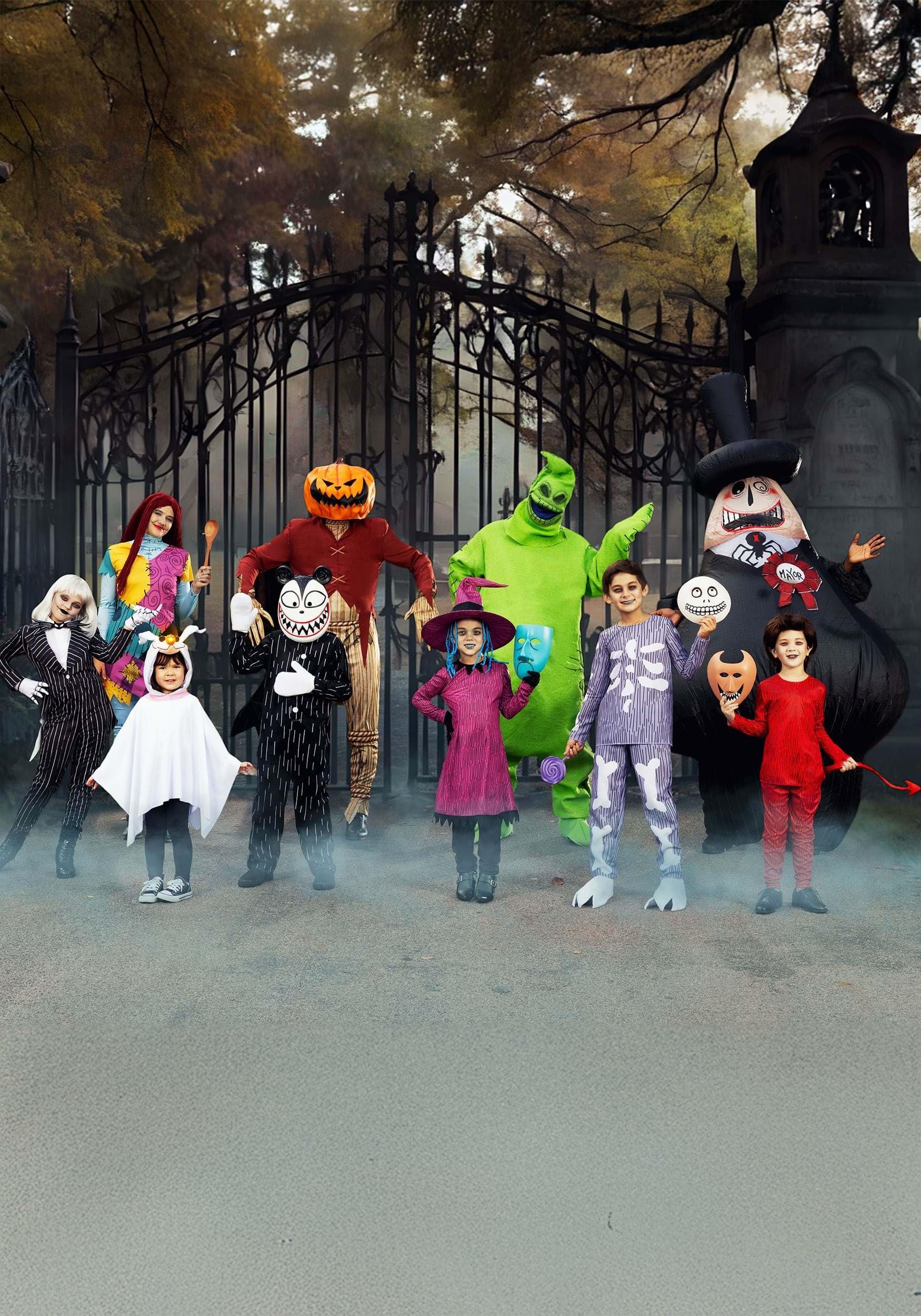 Fun Costumes Plus Size Shock Costume | Adult Disney Nightmare Before Christmas Womens Dress, Leggings, Hat with Attached Hair & Mask 2X Purple