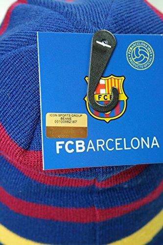 F.C. Barcelona Official FC Barcelona Beanie Knit Hat Cap Gorro Gorra