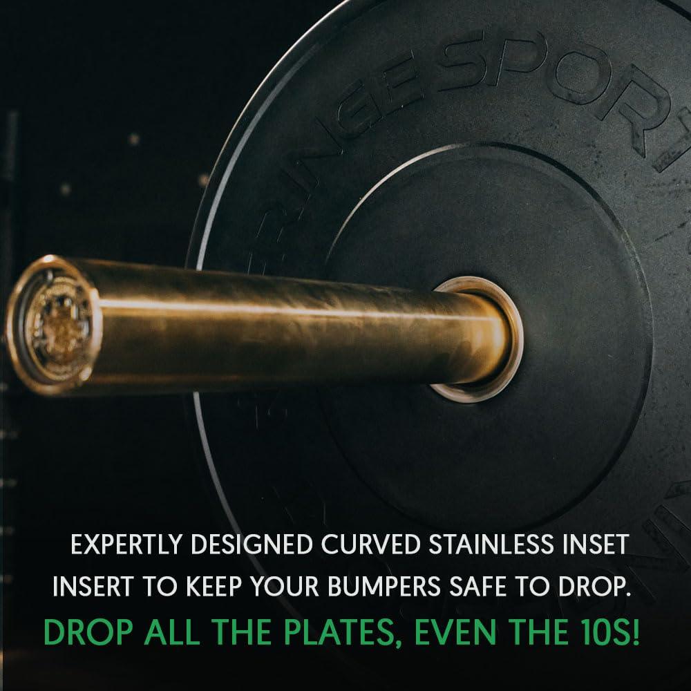 FringeSport Fringe Sport MILSPEC Bumper Plates Pair, 10lb - 55lb Black Rubber Weight Plates for 2\" Barbells, Low Odor Low Noise Olympic Bumper Plates for Intense Strength Training and Weight Lifting Sessions