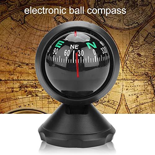 Hakeeta Car Compass, Night Vision Electronic Digital Compass, Direction Guidance for Boat Vehicle, Can be Decorative Ornament or Birthday Present, Pivoting Compass, Stick, Easy to Read, Black