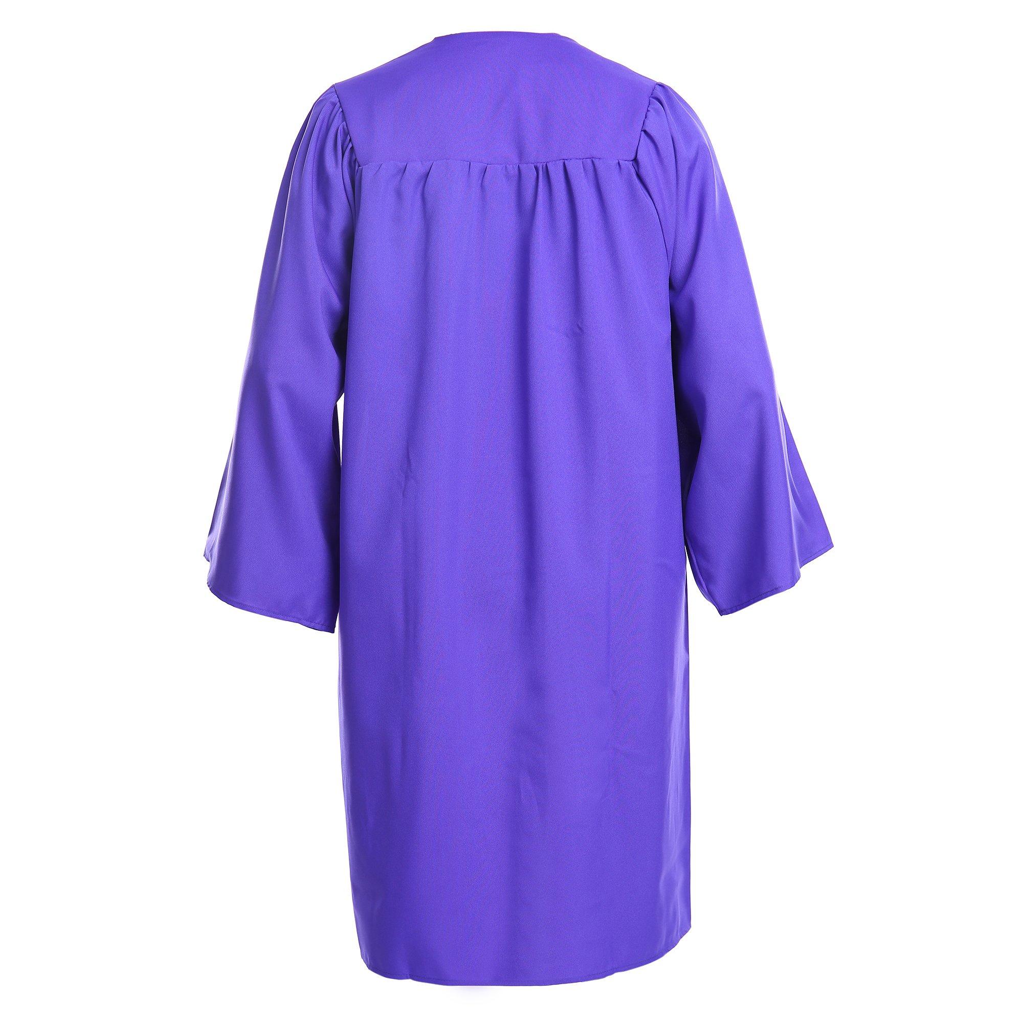 FtyFty FtyFty Unisex Adult Matte Graduation Cap and Gown Tassel Set (Purple, 54''(5'9''-5'11''))