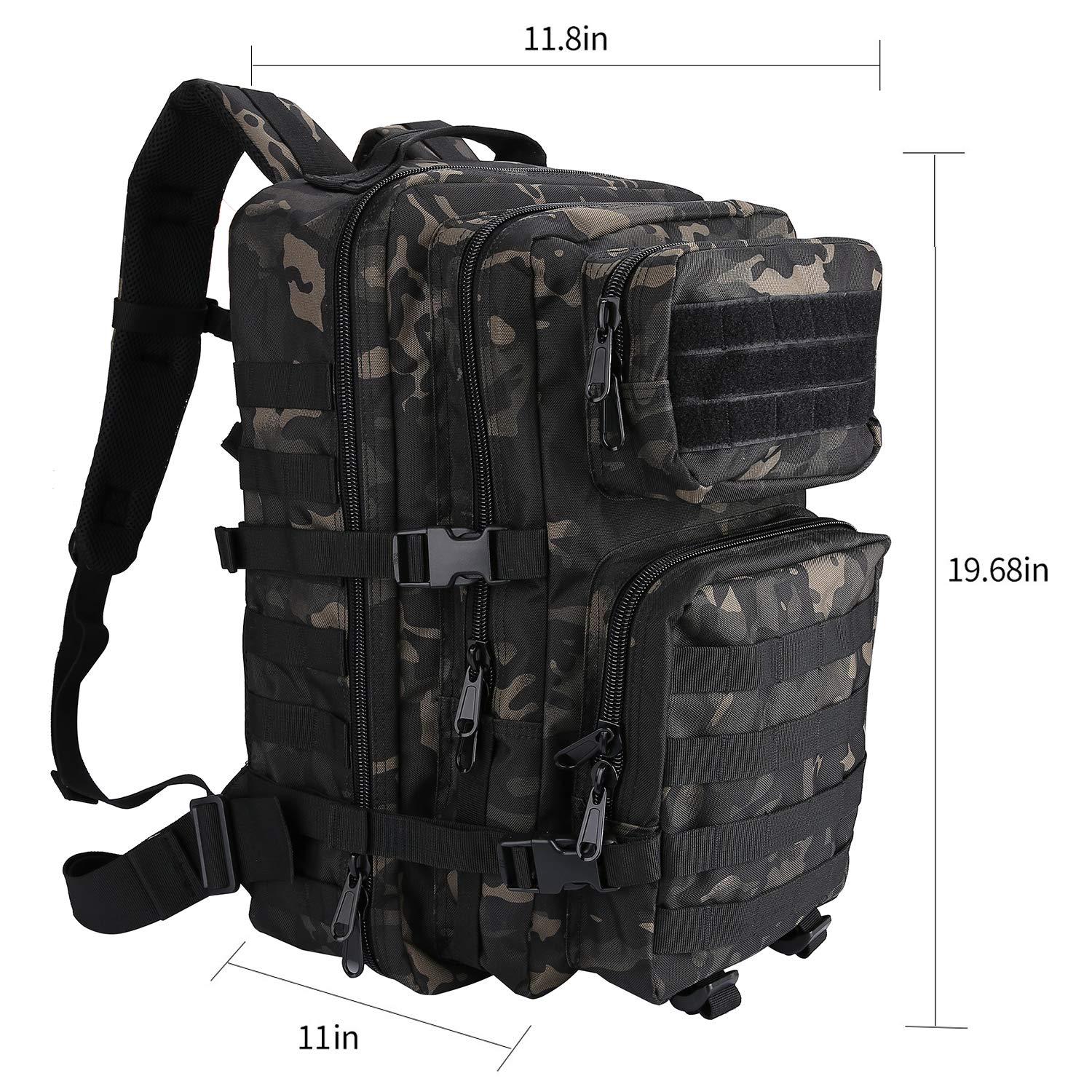 ProCase ProCase Tactical Backpack Bag 40L Large 3 Day Military Army Outdoor Assault Pack Rucksacks Carry Bag Backpacks -Camoblack