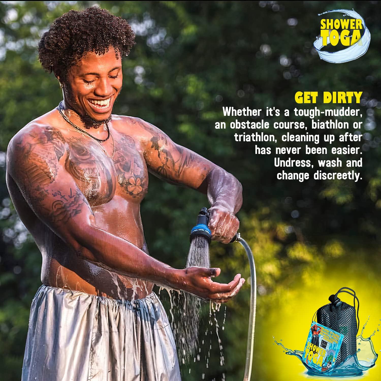 Shower Toga Shower Toga Wearable Shower Garment, Privacy RV & Camping Shower, Surf Poncho, Shower Tent, or Portable Changing Room, Camping, Pool, & Outdoor Shower, Regular Size