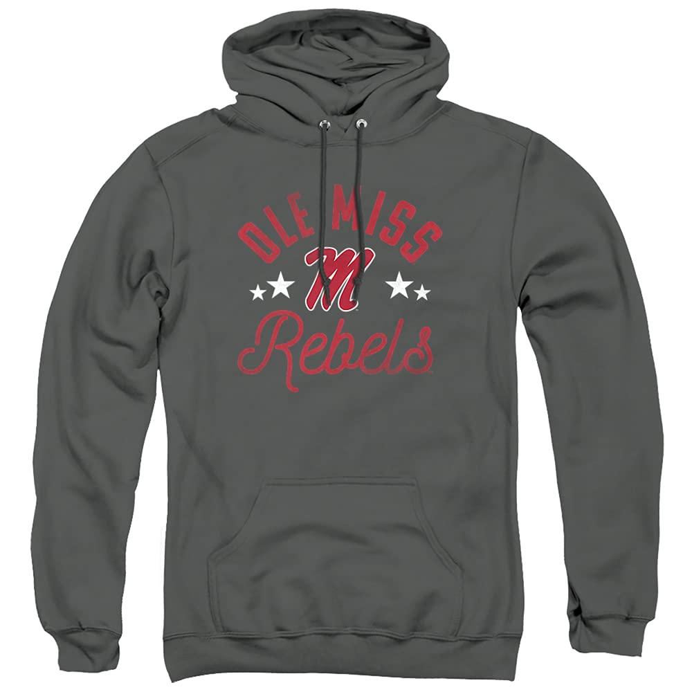 University of Mississippi University of Mississippi Ole Miss Official Rebels Unisex Adult Pull-Over Hoodie,Charcoal, 2X-Large