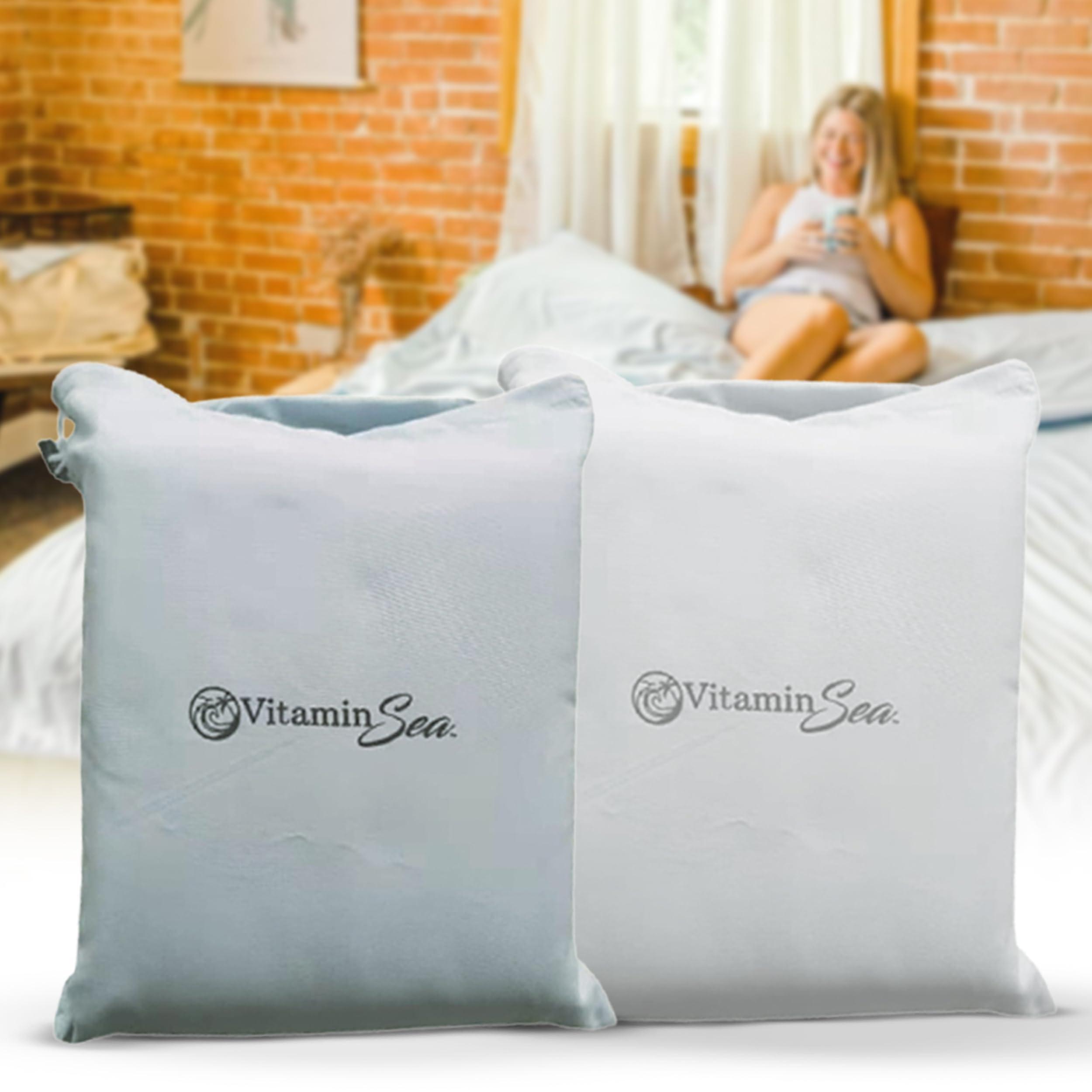 VITAMIN SEA 2 Cotton Sleeping Bag Liners Ultralight | Camping Sheets Lightweight | Travel Sheet Liners for Hotel