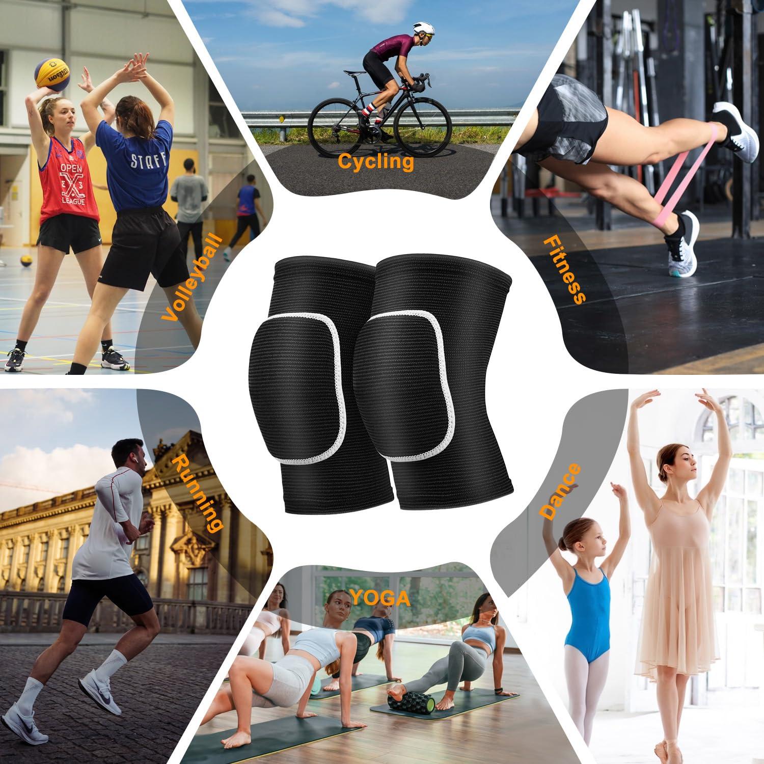 YICYC YICYC Volleyball Knee Pads for Dancers, Soft Breathable Knee Pads for Men Women Kids Knees Protective, Knee Brace for Volleyball Football Dance Yoga Tennis Running Cycling Workout Climbing