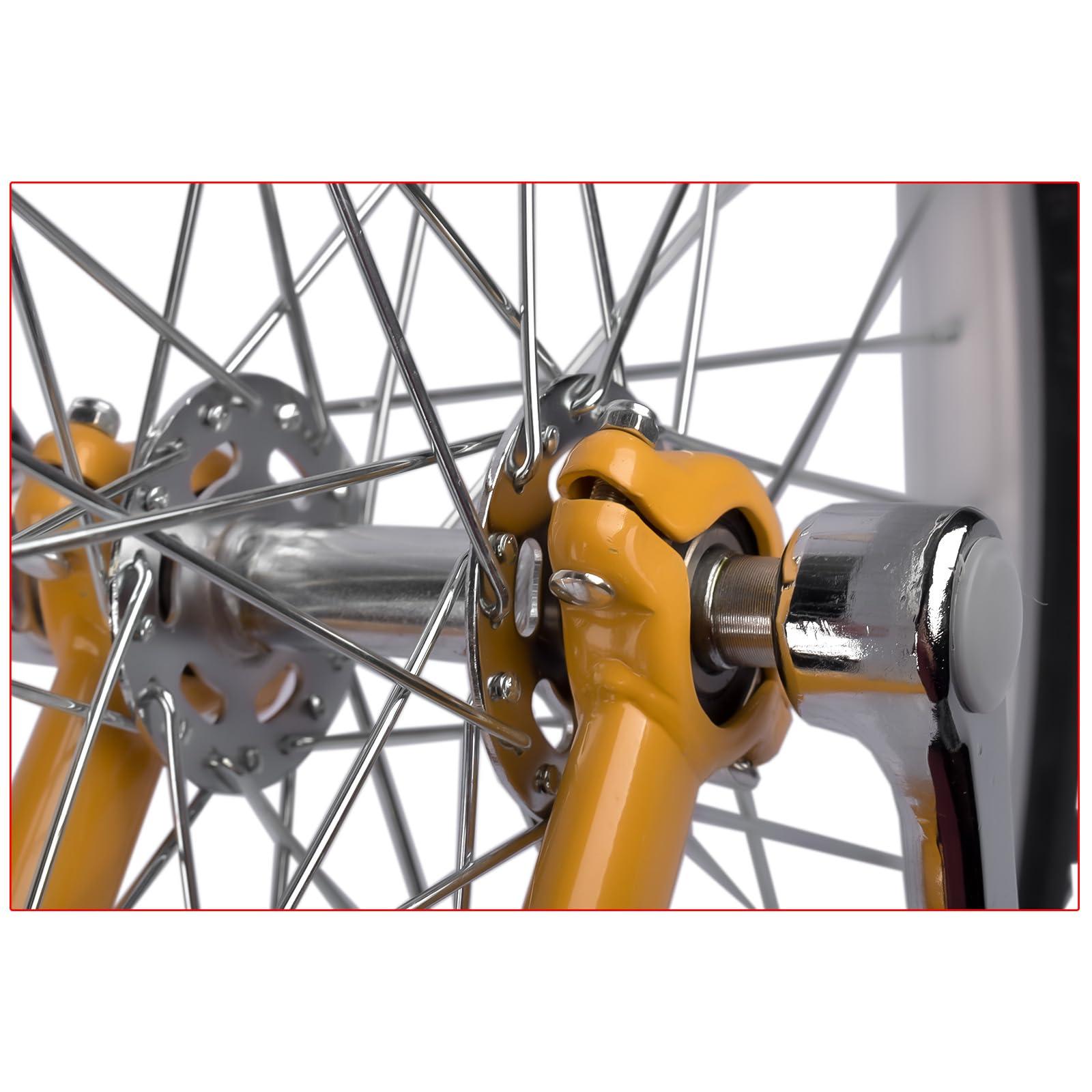 NineFit Basics 24 Inch Unicycle for Kids and Adults One Wheel Unicycle Bike with Adjustable Seat for Exercise Fun Entertainment Circus Performances, Unicycle for Beginners Easy Assembly Yellow