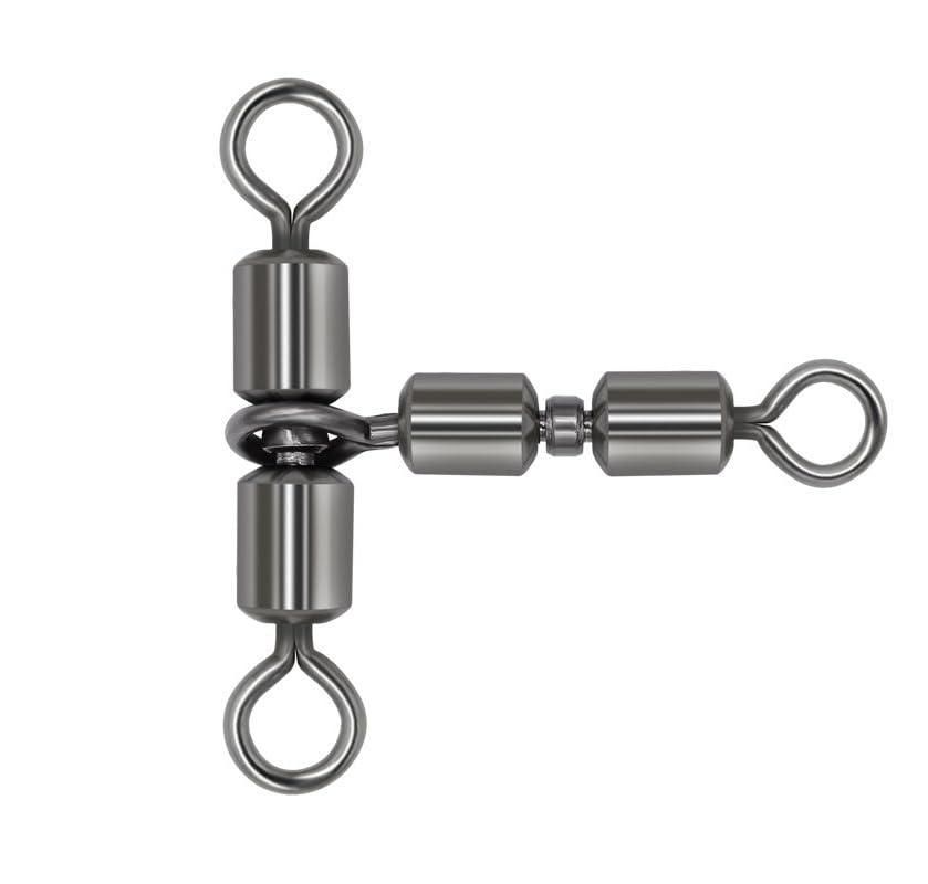 KTGCOZS KTGCOZS Pack of 30 Cross Line Swivel T-Shape Double Rolling Swivels Fishing Tackle Connector Clip (45# 30pcs)