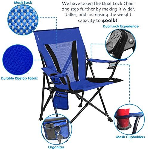 Kijaro Kijaro XXL Dual Lock Portable Camping Chair - Supports Up To 400lbs - Enjoy the Outdoors in a Versatile Folding Chair, Sports Chair, Outdoor Chair & Lawn Chair Victoria Desert Orange