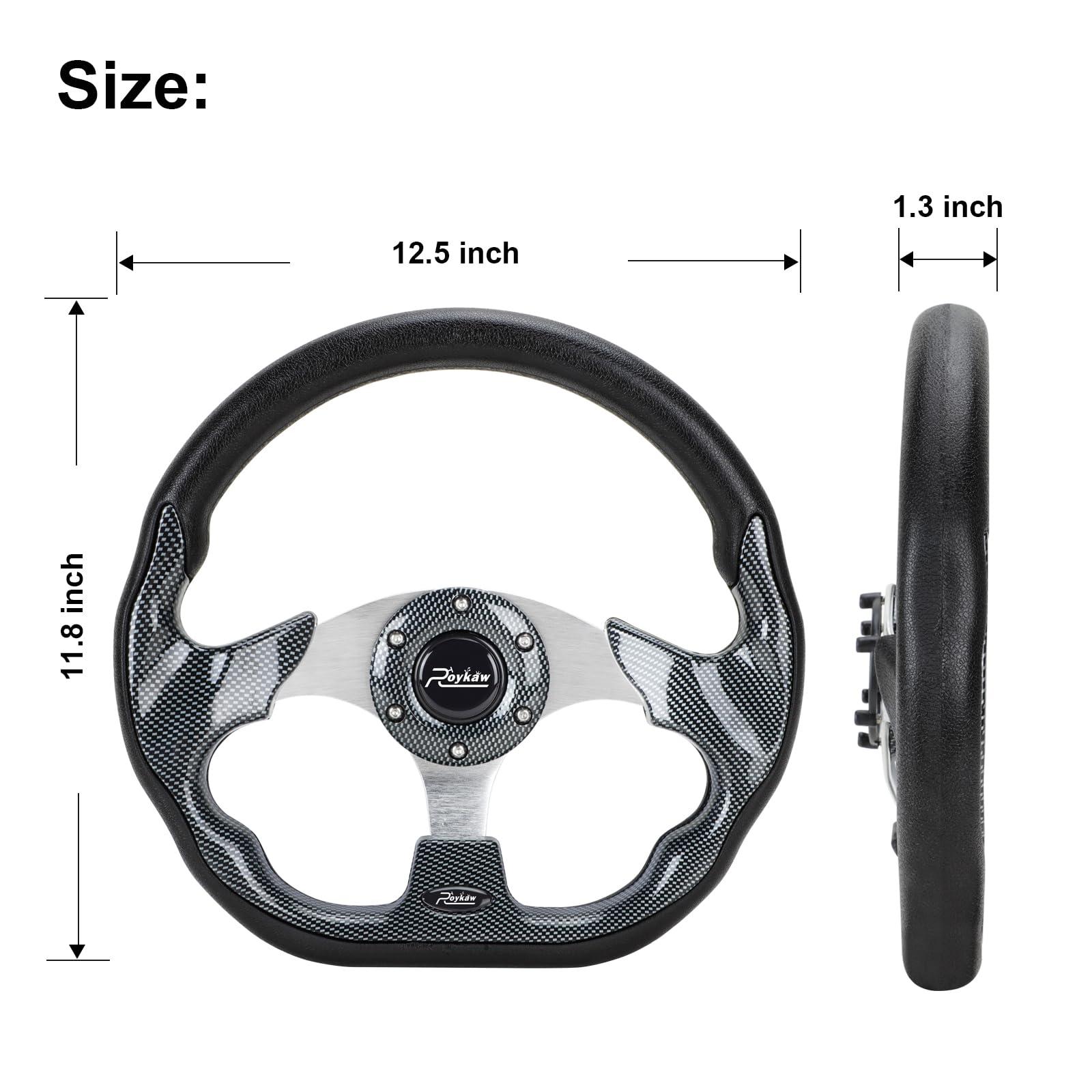 Roykaw Roykaw Golf Cart Steering Wheel with Hub Adapter only for Club Car Precedent