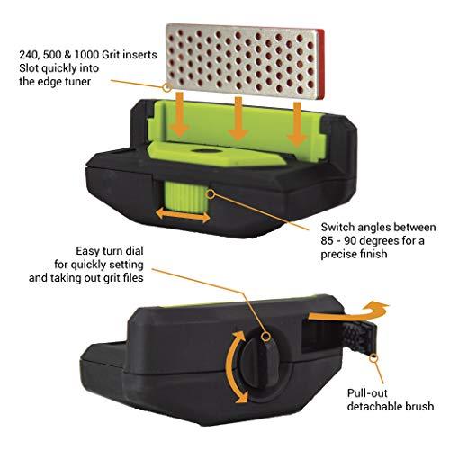 DEMON UNITED Demon Hyper Ski Tuning Kit & Snowboard Tune Kit with Iron, 1lb Wax Block & Base Cleaner and Elite X Ski and Snowboard Edge Tuner w/Side Edge Multi-Tool w/ 3 Diamond Files (No Vise)