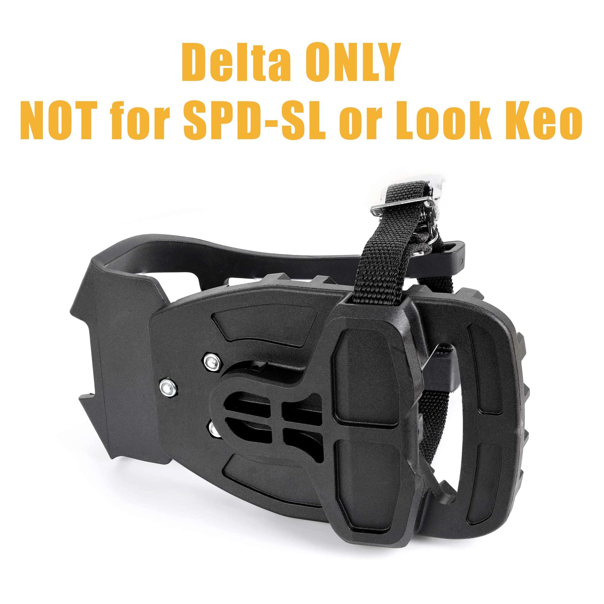 Venzo Venzo Bike Bicycle Toe Clips Cage Indoor Exercise Bike Pedal Adapters - Compatible with Peloton Bike Pedal, Convert Look Delta Pedals to Toe Clip Straps Ride with Sneakers - Toe Cages ONLY