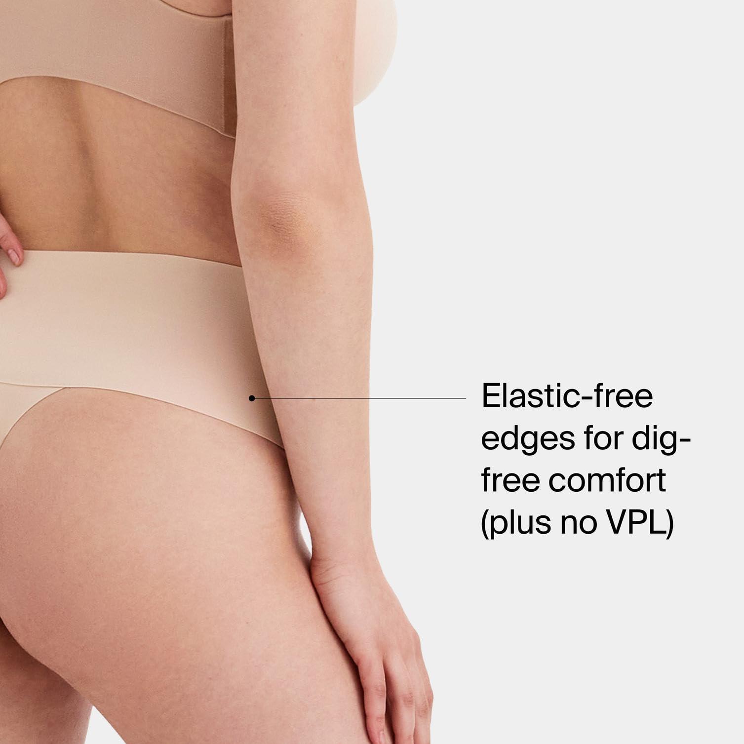 SPANX SPANXsmooth Undie-tectable Thong - Comfortable Core Control - Invisible Shapewear Thong - Women's No Show Thong Underwear - Soft Nude - X-Large