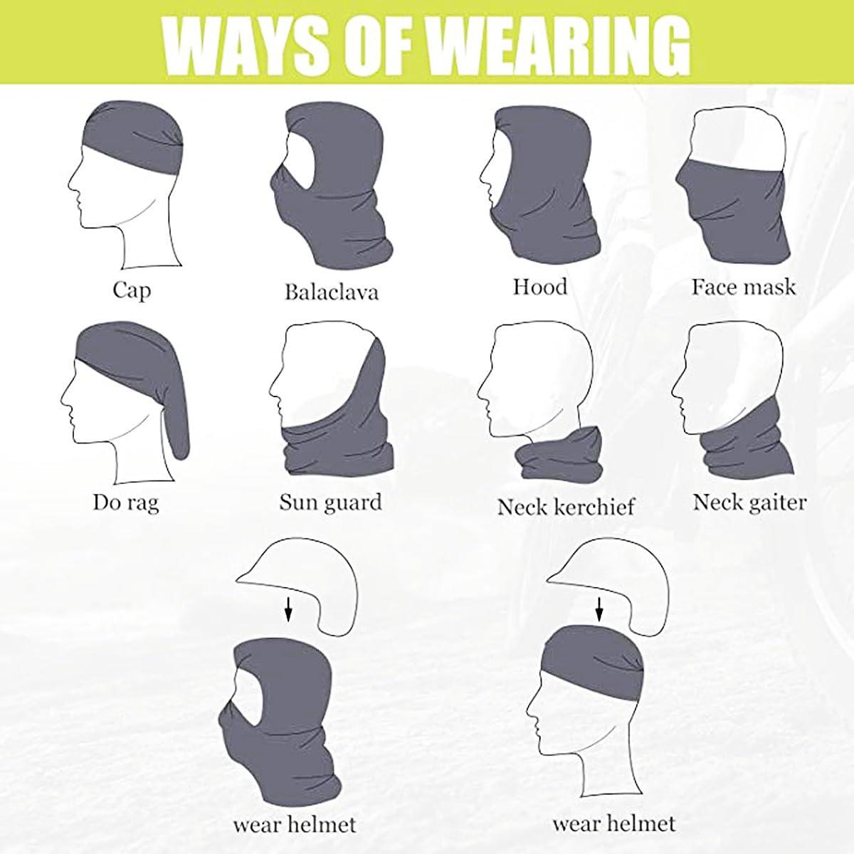 Ligart Black Red Balaclava Ski Mask Head Mask Full Face Mask Windproof Sun UV Protection Hood for Women Men