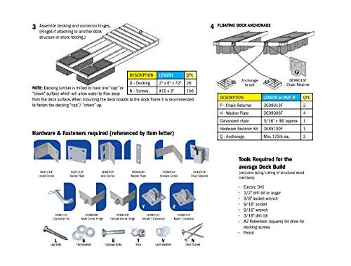 Dock Edge Dock Edge Floating Dock Connector Pin, Galvanized, 1/4"