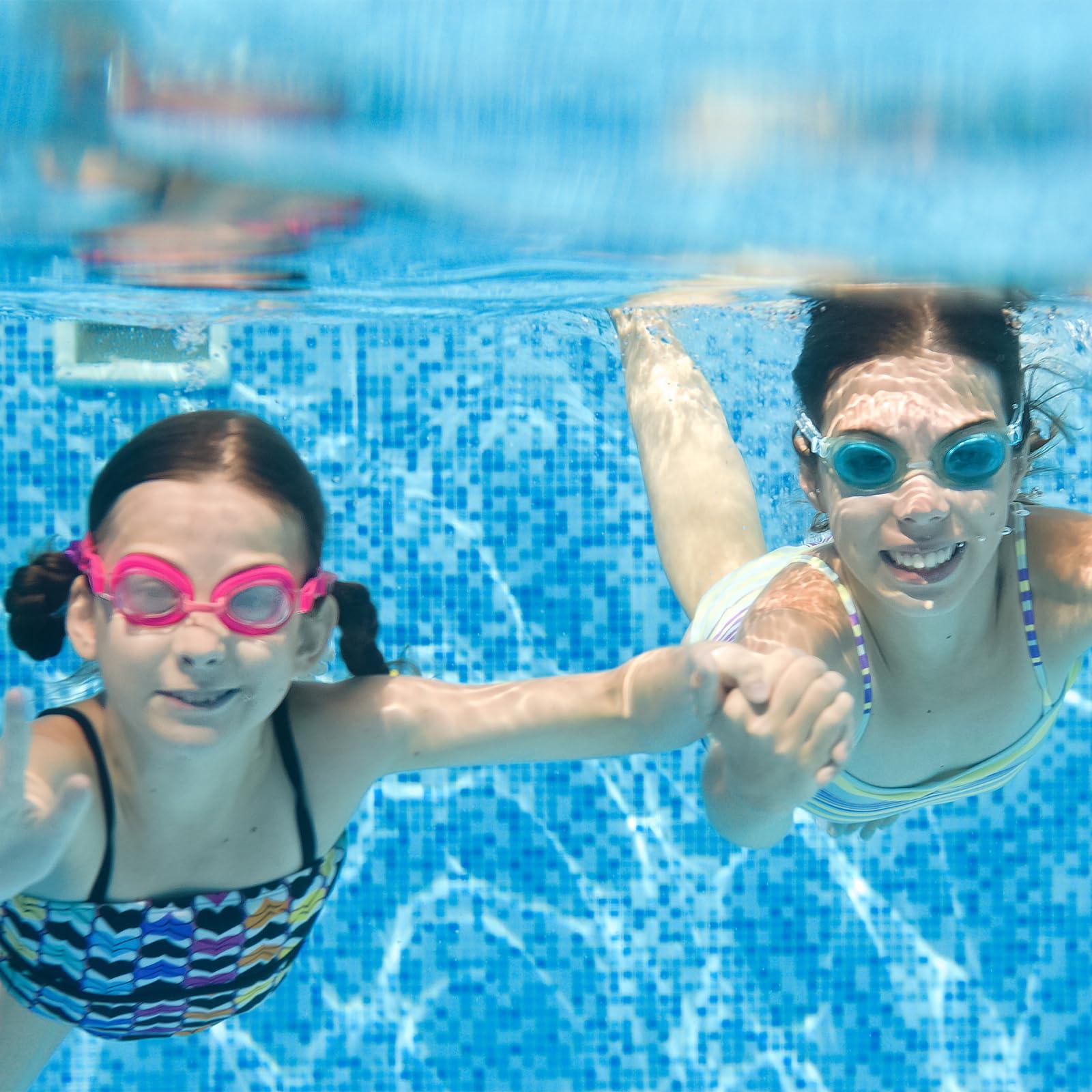 PATIKIL PATIKIL Swim Goggles Unisex, Pool Swimming Goggles Sun Rays Resistance No Leaking with Storage Box for Teenagers, Green/Black