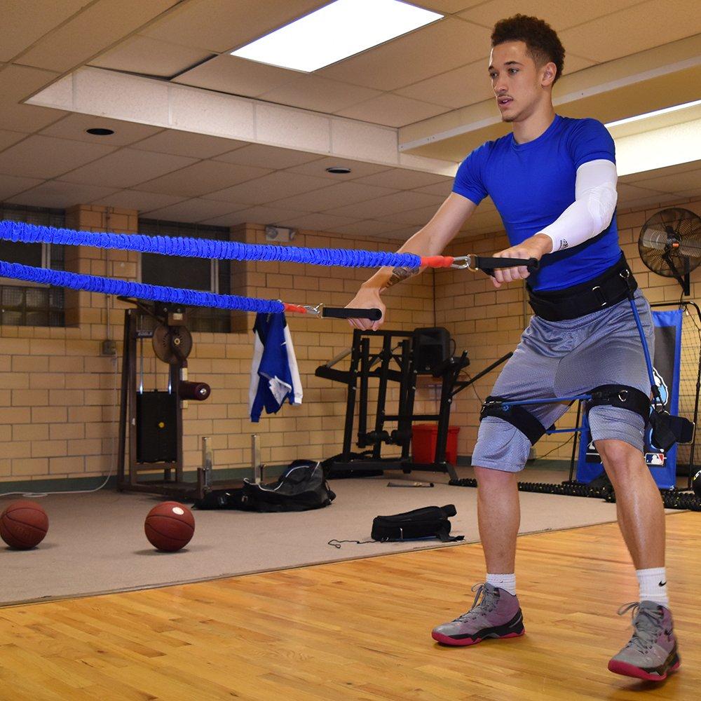 Kinetic Bands Acceleration Speed Cord Bungee Multi-Sport Resistance Training - Improve Strength, Power, Agility – 3 Belt Sizes (S, M, L) Available - Comfort, Efficiency – Kinetic Bands (Large 40+ inch Waist)