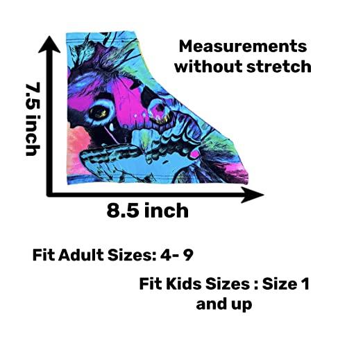 Ice Fire Ice Fire 1 Pair Skate Boot Covers | Durable Boot Protector for Ice/Figure/Roller Skate | Universal Size | Skating Accessory- Aqua Garden