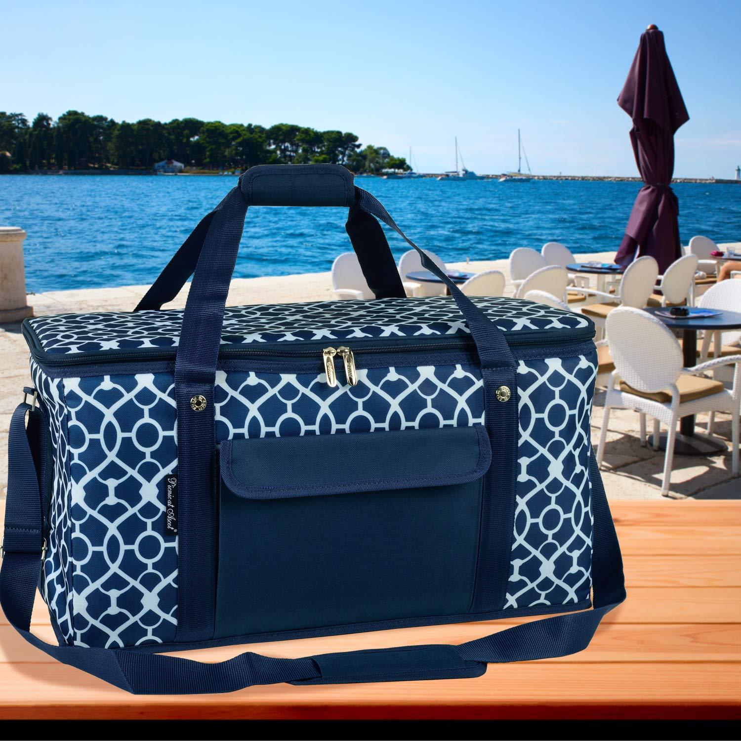 Picnic at Ascot Picnic at Ascot Travel Cooler with Wheels- 64 Can Capacity- Collapsible Leakproof Cooler- Designed & Quality Approved in the USA