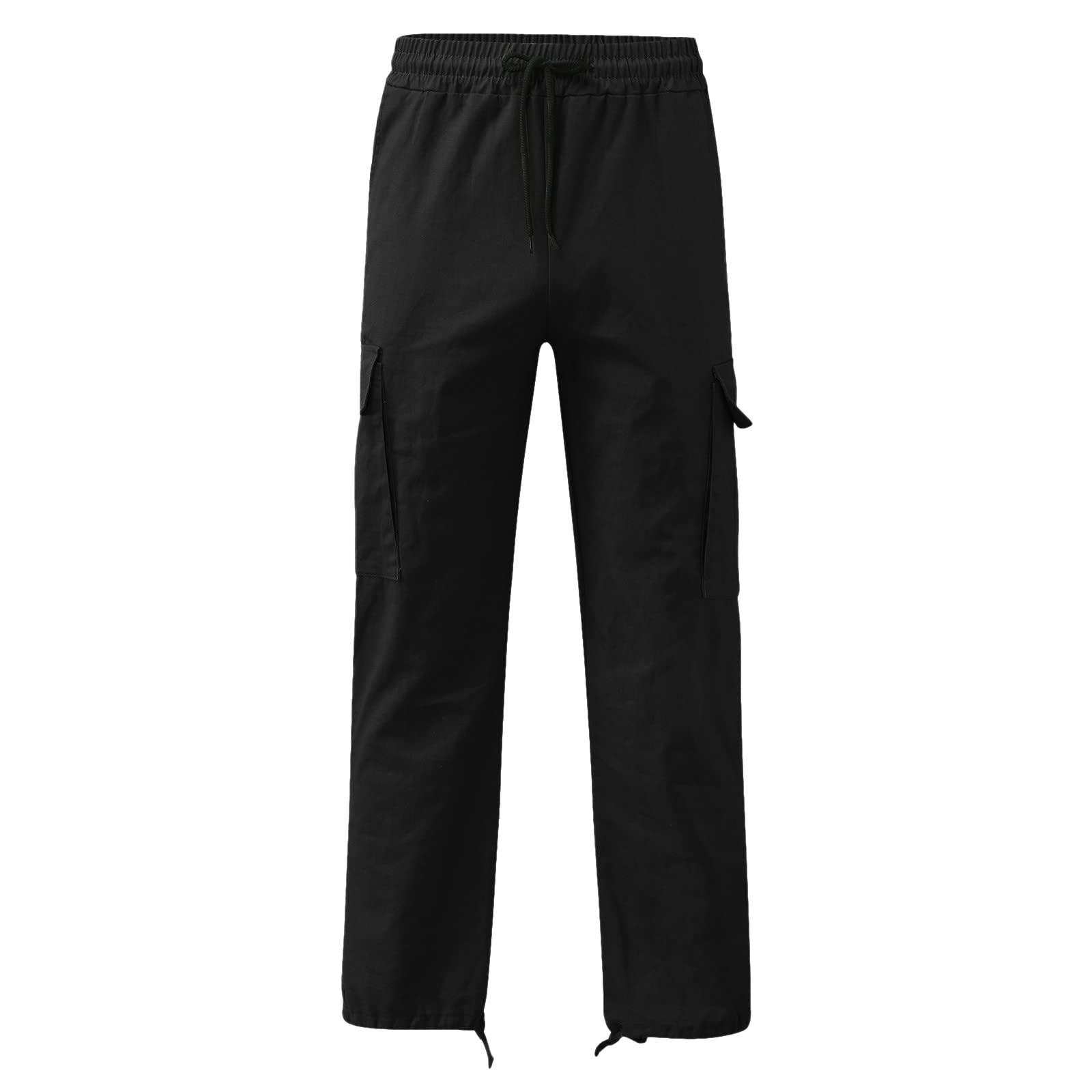 mens cargo sweatpants Sweatpants for Men 3 Pack Cotton Joggers for Men Mesh Cargo Pants for Men Stretch Slim Fit String White Cargo Pants Men Quick Dry Trendy Stretch Cotton and Linen Casual