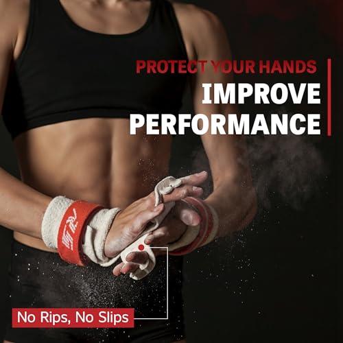 Reisport Reisport Women\'s Gymnastic Grips Protec Elite Hook & Loop Uneven Bar Grips, X-Small, Small, Medium, Women and Girls Gymnastics Training, Triple Strength Leather With Kevlar, Less Stretch, Safe Grip