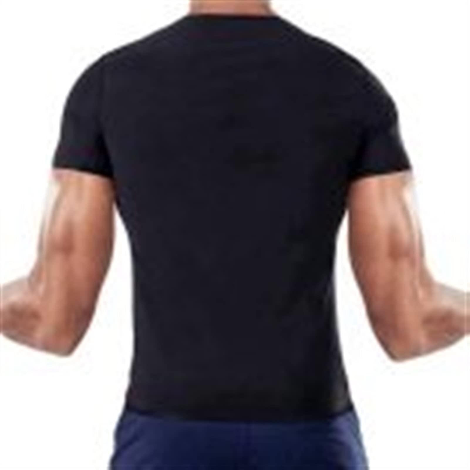 LIYUN LIYUN Men Women Sauna Heat Trapping T Shirt Training Waist Shaper Short Sleeve Shirts Training Sauna Sweat Vest for Men Waist Shape Short Sleeve Sauna Suits (Color : Men, Size : 3X-Large)