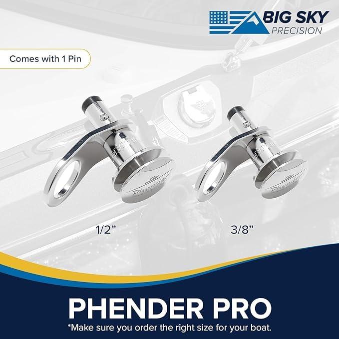 PHENDER PRO PHENDER PRO - 1/2\'\' Quick-Release Fender Set with Ergonomic Design | 316 Stainless Steel for Ultimate Corrosion Resistance (1 Receiver, 1 Pin)