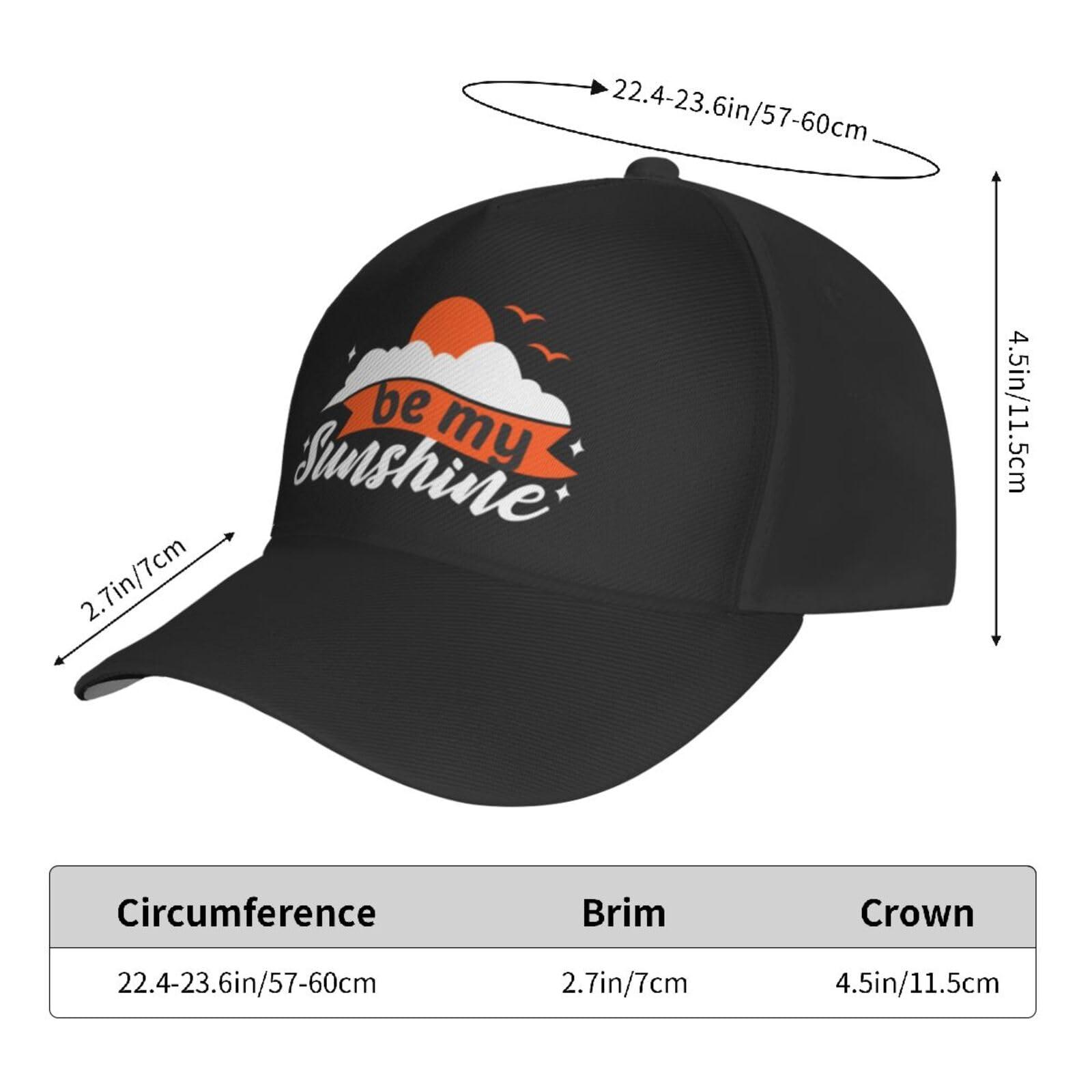 LIFANGMI LIFANGMI Adjustable Be My Sunshine Baseball Cap for Men Women Baseball Hat Outdoor Casual Breathable Caps Trucker Hats Sun Hat Black