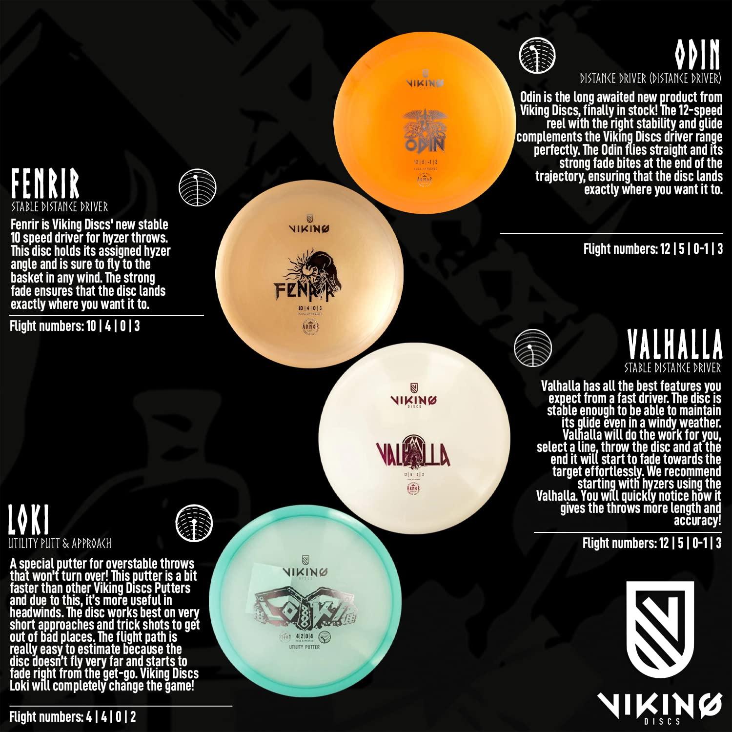 Viking Discs Viking Discs Competition Disc Golf Set - 8 Disc Golf Discs for Any Distance, PDGA Approved - Putter, Mid-Range, Fairway Driver, Distance Driver Set for Beginners and Professionals