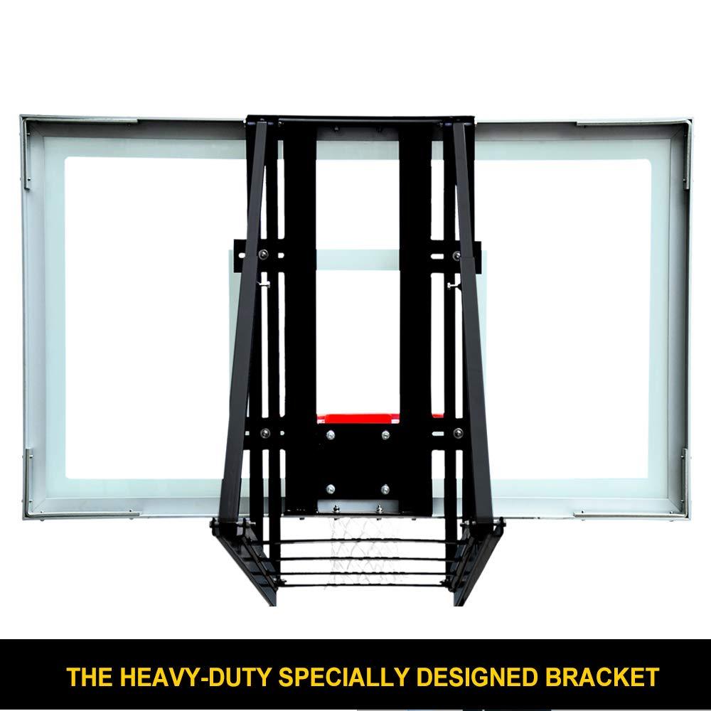 ProSlam ProSlam Complete Garage Upper Roof Mounted Basketball Hoop System, 60 inch Clear Backboard,Durable Steel Bracket and Heavy Duty Breakaway Rim Combo Fit Most Slanting Roofs