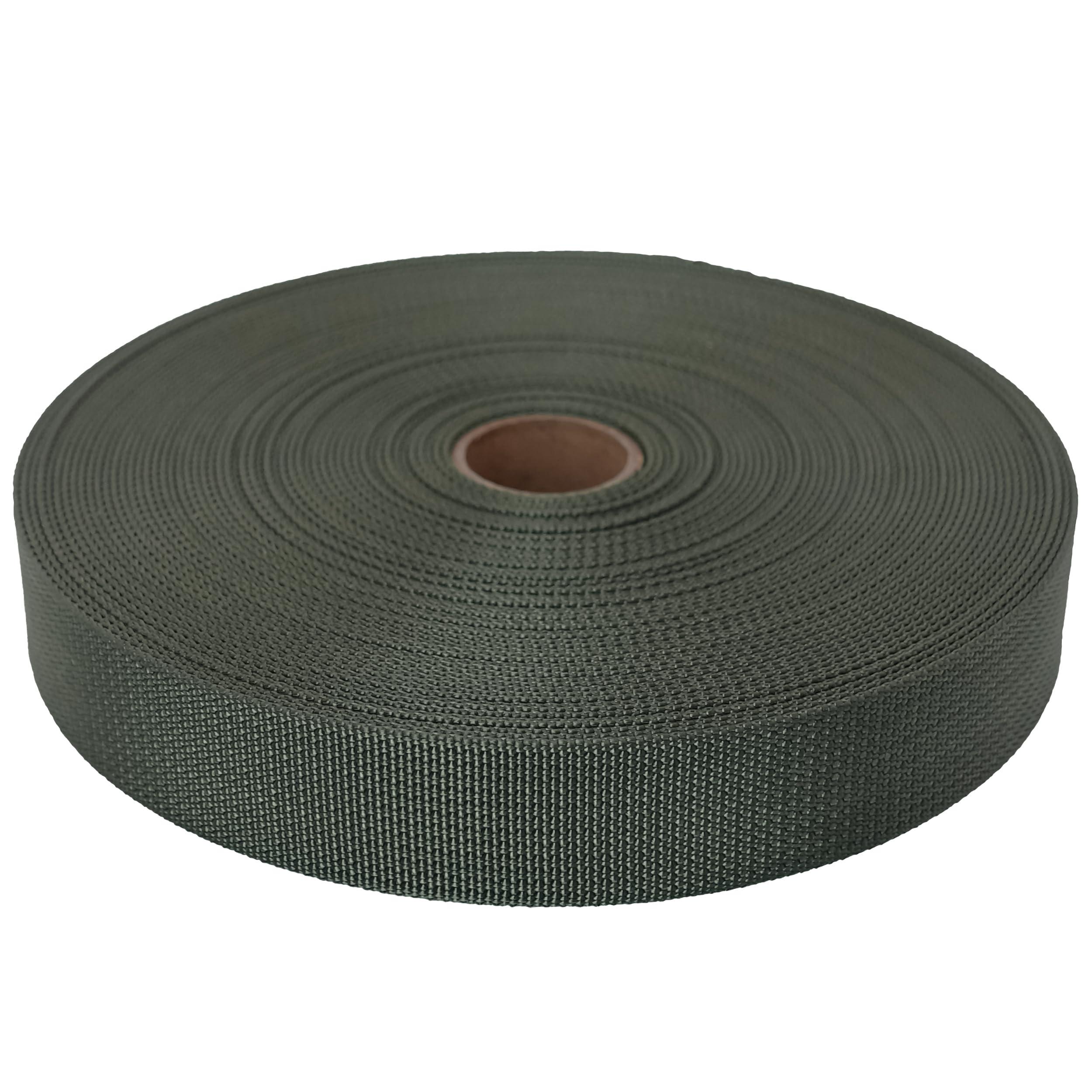 GM CLIMBING GM CLIMBING MIL-W-17337 Nylon Webbing Flat MilSpecs 1200Lbs for Tactical Goods, Backpack Straps, Loops, Slings, PALS MOLLE Webbing Adapter 1 inch x 30Ft / 10 Yards Ranger Green