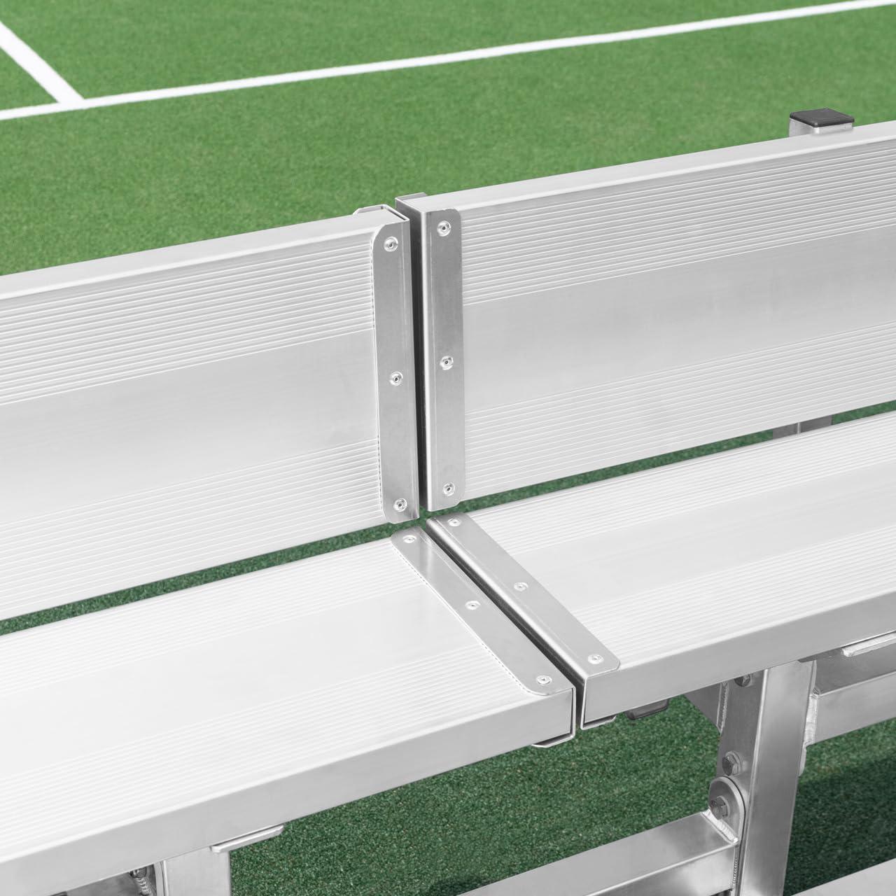 FORZA FORZA Heavy-Duty Mobile Bleachers [Optional Backrests] | Aluminum Seating for Sports Events | 2-Tier & 3-Tier Bleachers for Indoor & Outdoor Use (Without Backrest, 3-Tier, Single Bleacher)