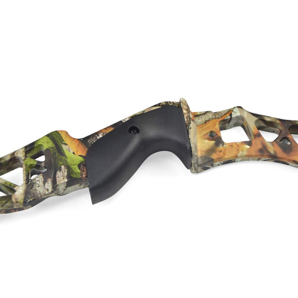 MILAEM 21\" Archery Recurve Bow Riser ILF Bow Riser Handle Takedown Bow Grip Aluminum Alloy Bow Riser Right Handed (Camo)