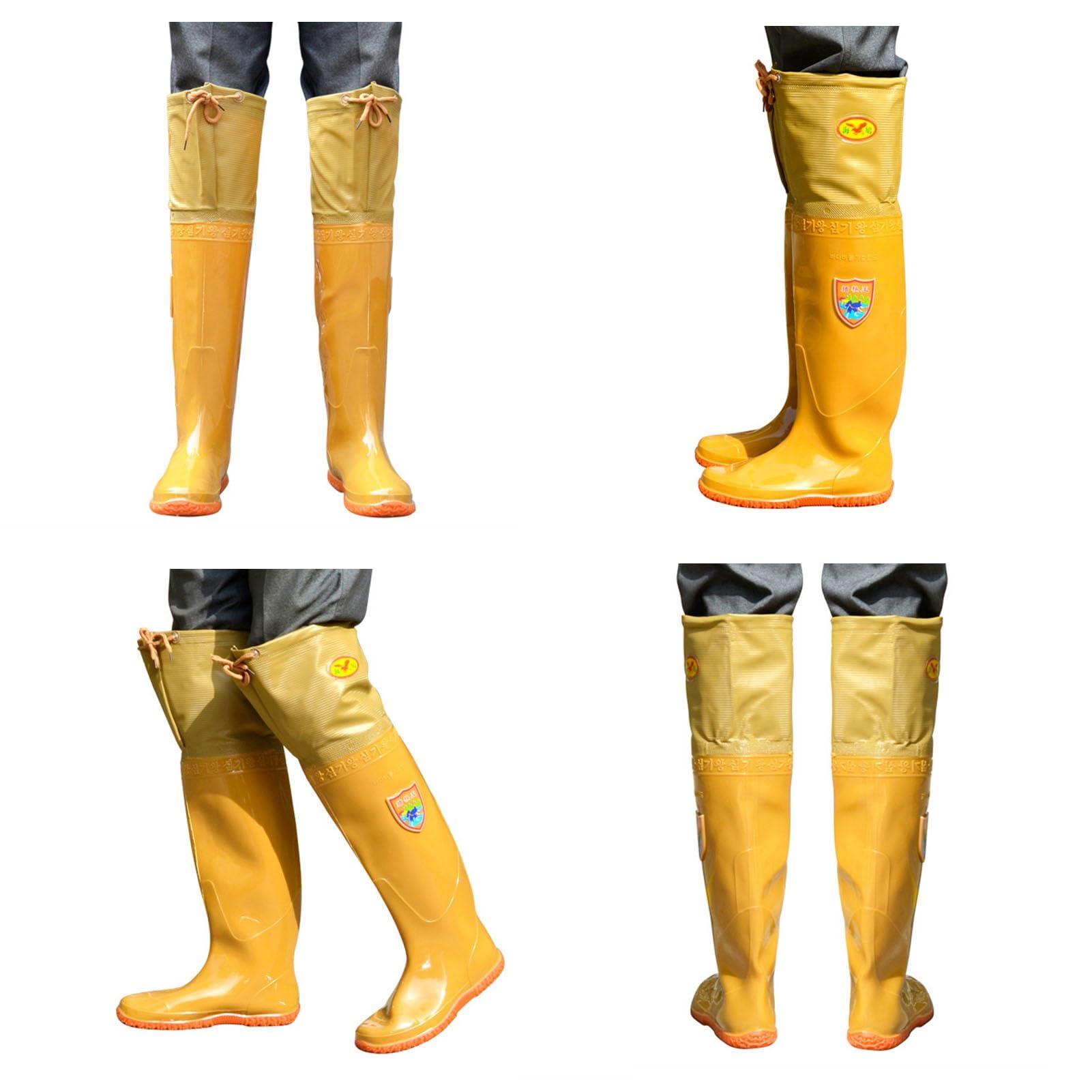 JCWGLY JCWGLY Outdoor Hip Waders Boots for Men Women Waterproof Wading Hip Boots Rain Boots for Fishing Hunting Lightweight Non-Slip(8)