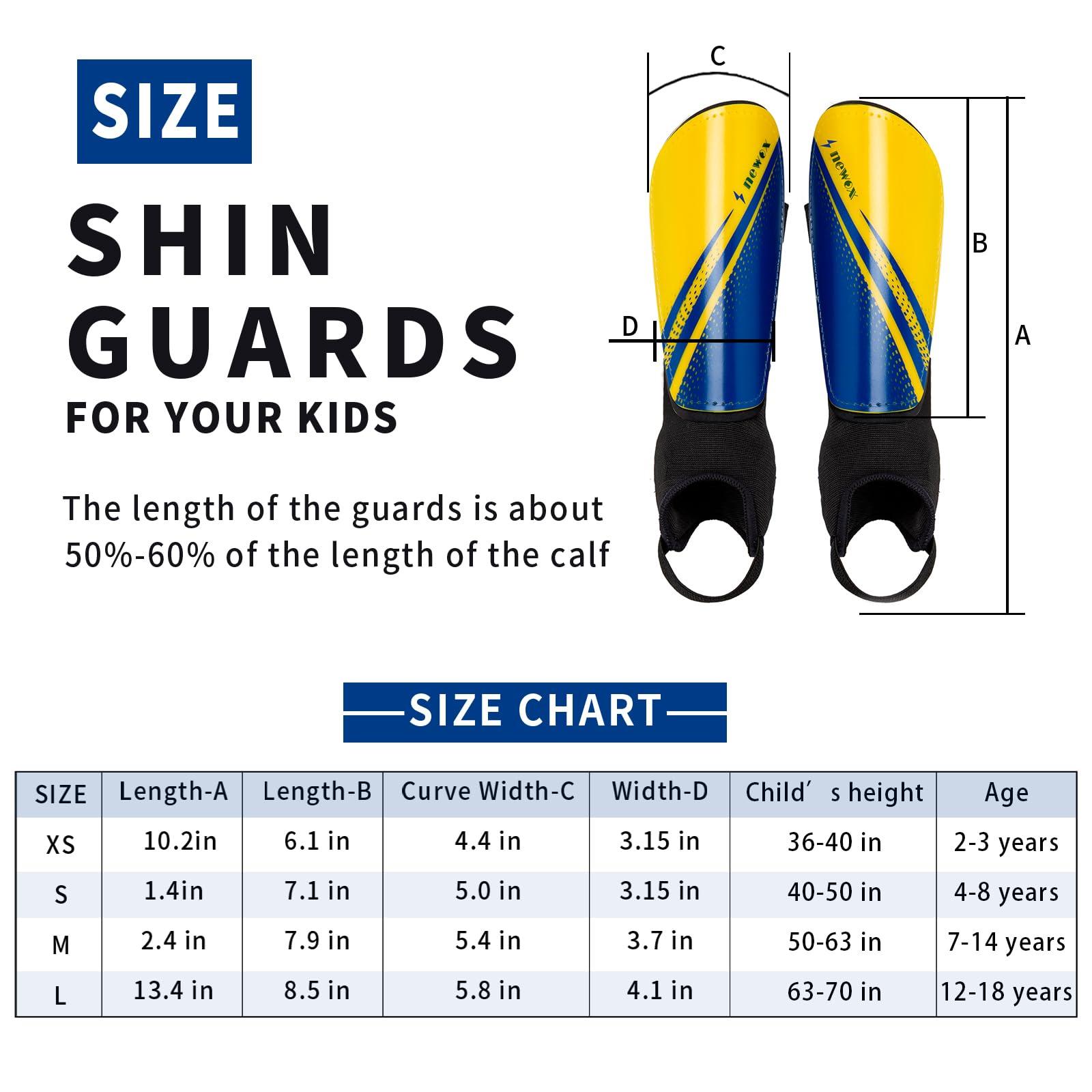 newox newox Soccer Shin Guards Youth - Protection Girls Shin Guards Soccer Youth - Soccer Sleevers Shin Pads - Soccer Shin Guards for Kids 3-16 Years Old Girls Boys Toddler