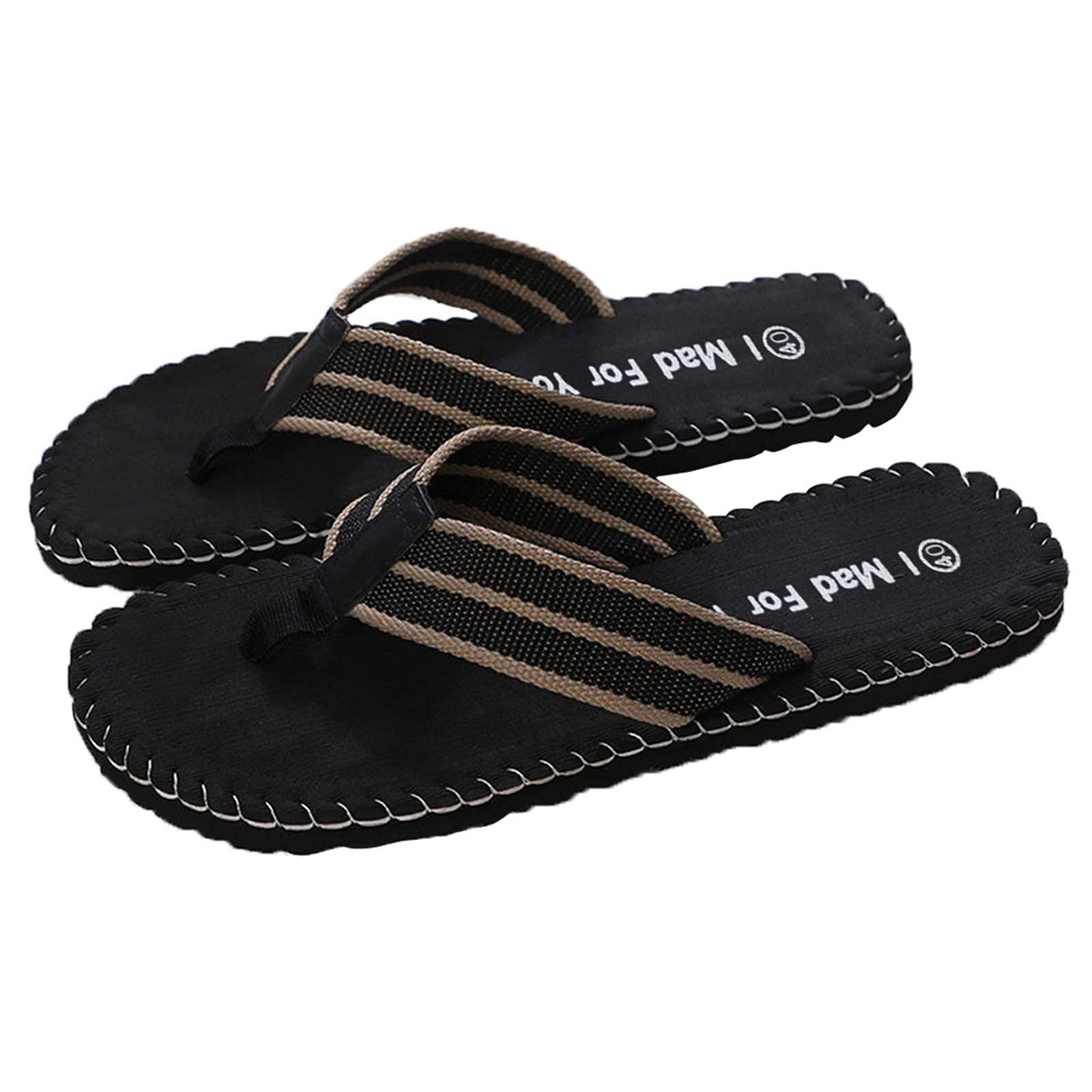 NineFit Basics Sandals Outdoor Or Shoes Indoor Slipper Men Summer Male Flip Flops Men's Slipper Mens Slipper Boots with Zipper Black
