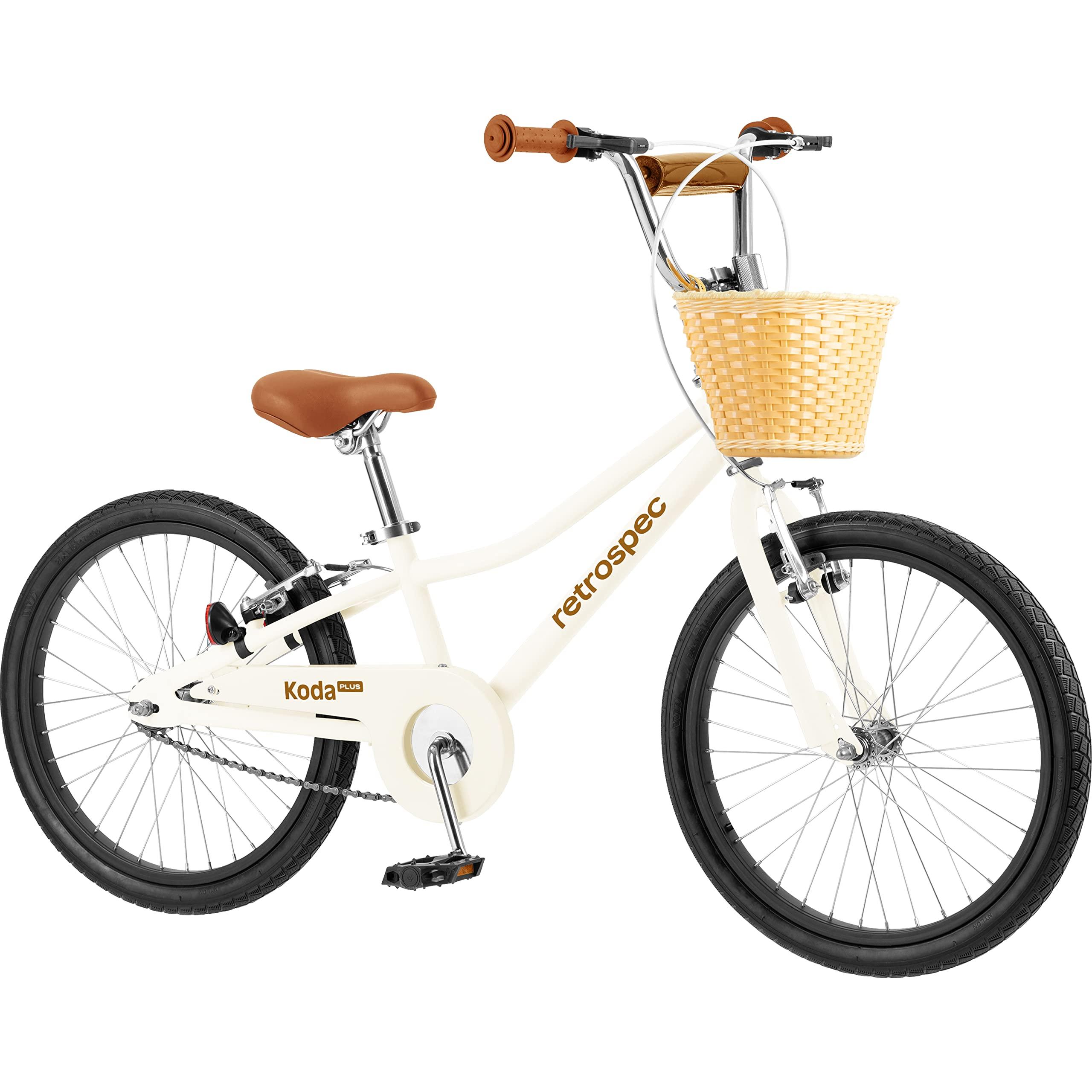 Retrospec Retrospec Koda Plus Kids Bike for Boys & Girls Ages 6-8 Years - 20\" Children\'s Bicycle, Adjustable Seat & Handlebars, Removable Training Wheels, Front Hand Brakes & Safety Bell