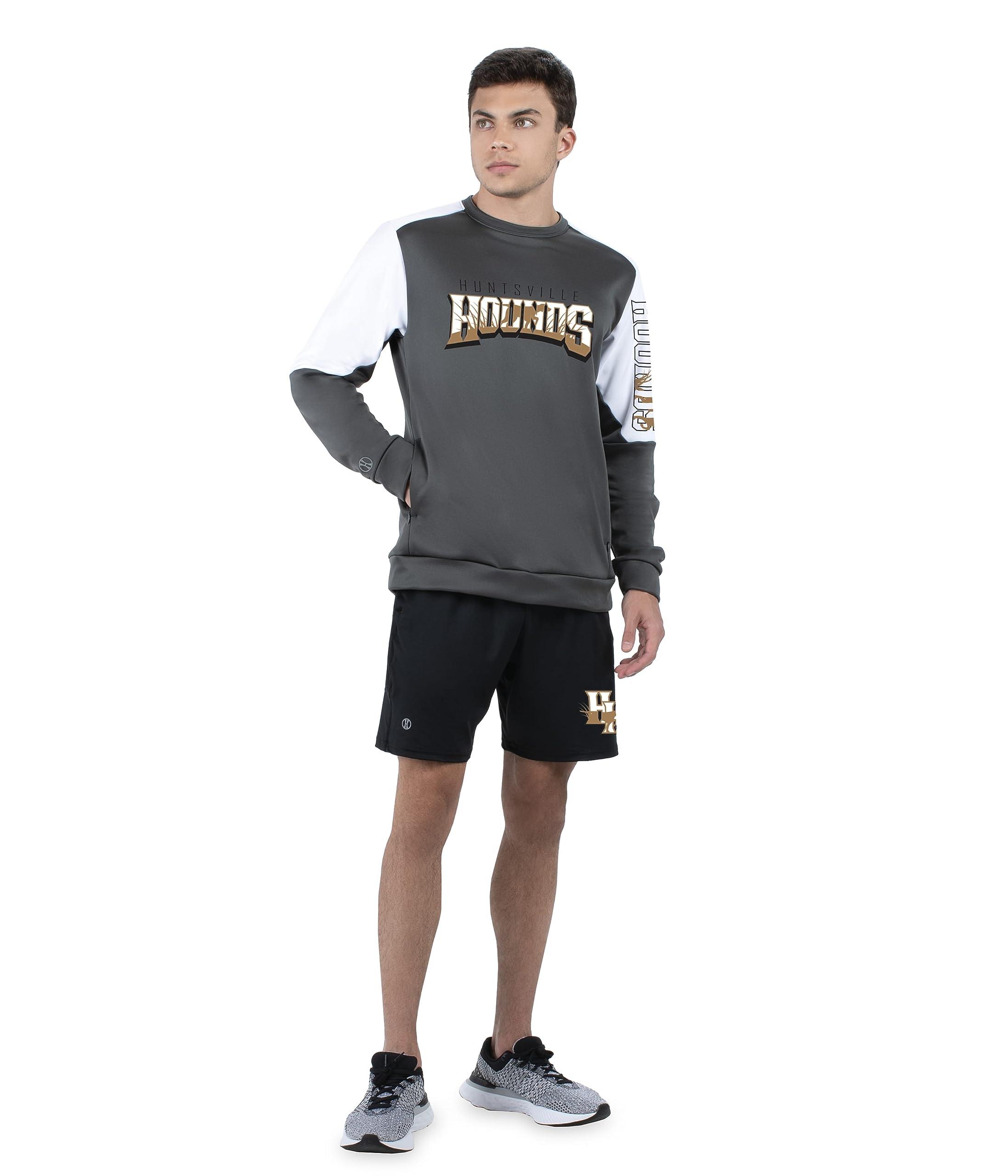 Holloway Holloway Men's Momentum Team Fleece Crew, Columbia Blue/White