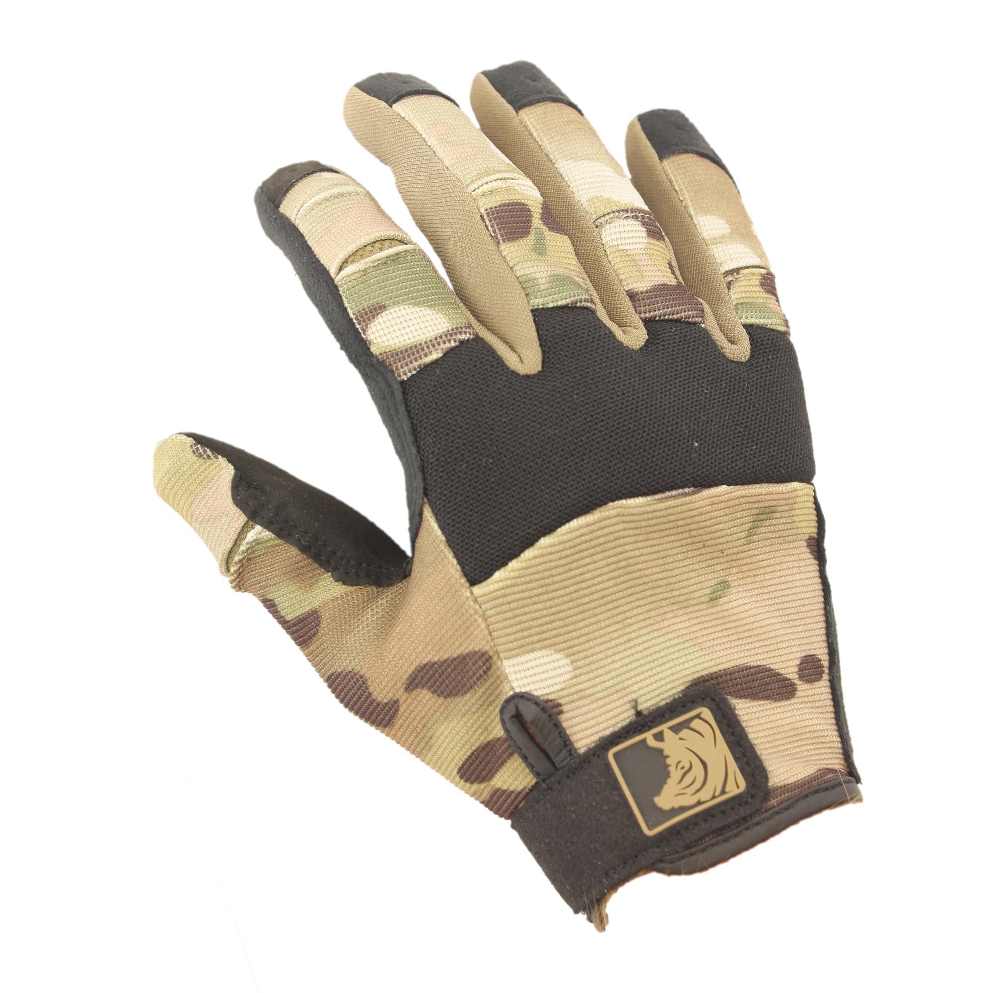 PIG PIG Alpha Full Dexterity Tactical Gloves for Shooting, Touchscreen Compatible, Breathable, 1 Pair, Multicam, X-Large
