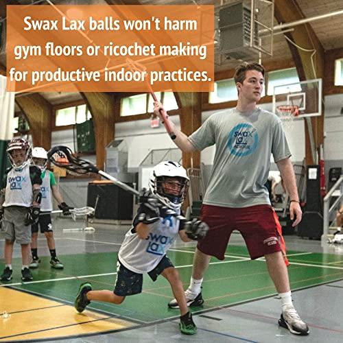 SWAX LAX SWAX LAX Lacrosse Training Ball - Indoor Outdoor Practice Less Bounce & Rebounds (1 Rainbow)