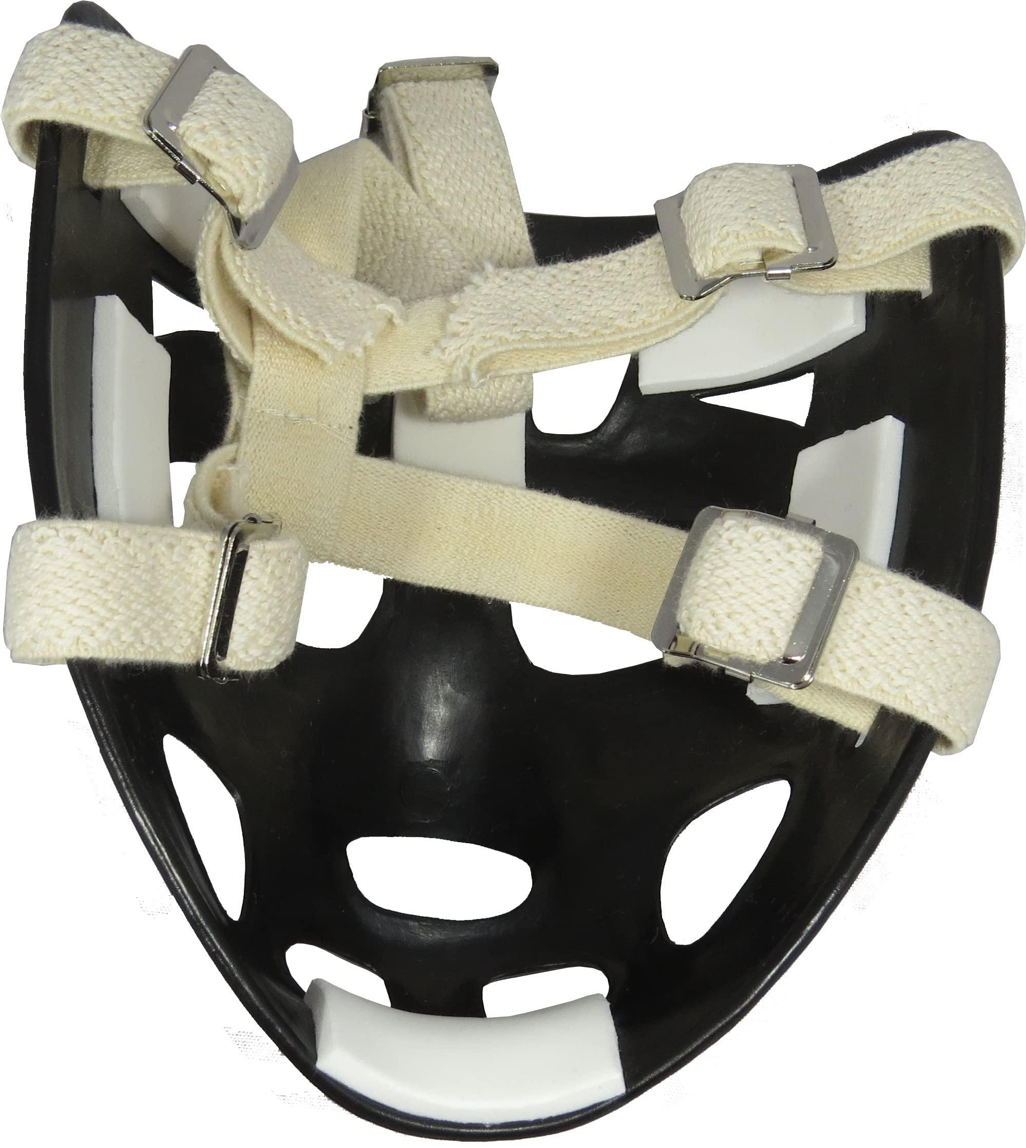 Mylec MyLec Pro Goalie Mask, Lightweight & Durable Youth Hockey Mask, High-Impact Plastic, Hockey Helmet with Ventilation Holes & Adjustable Elastic Straps, Secure Fit, Modern Hockey Gifts (Black, Small)