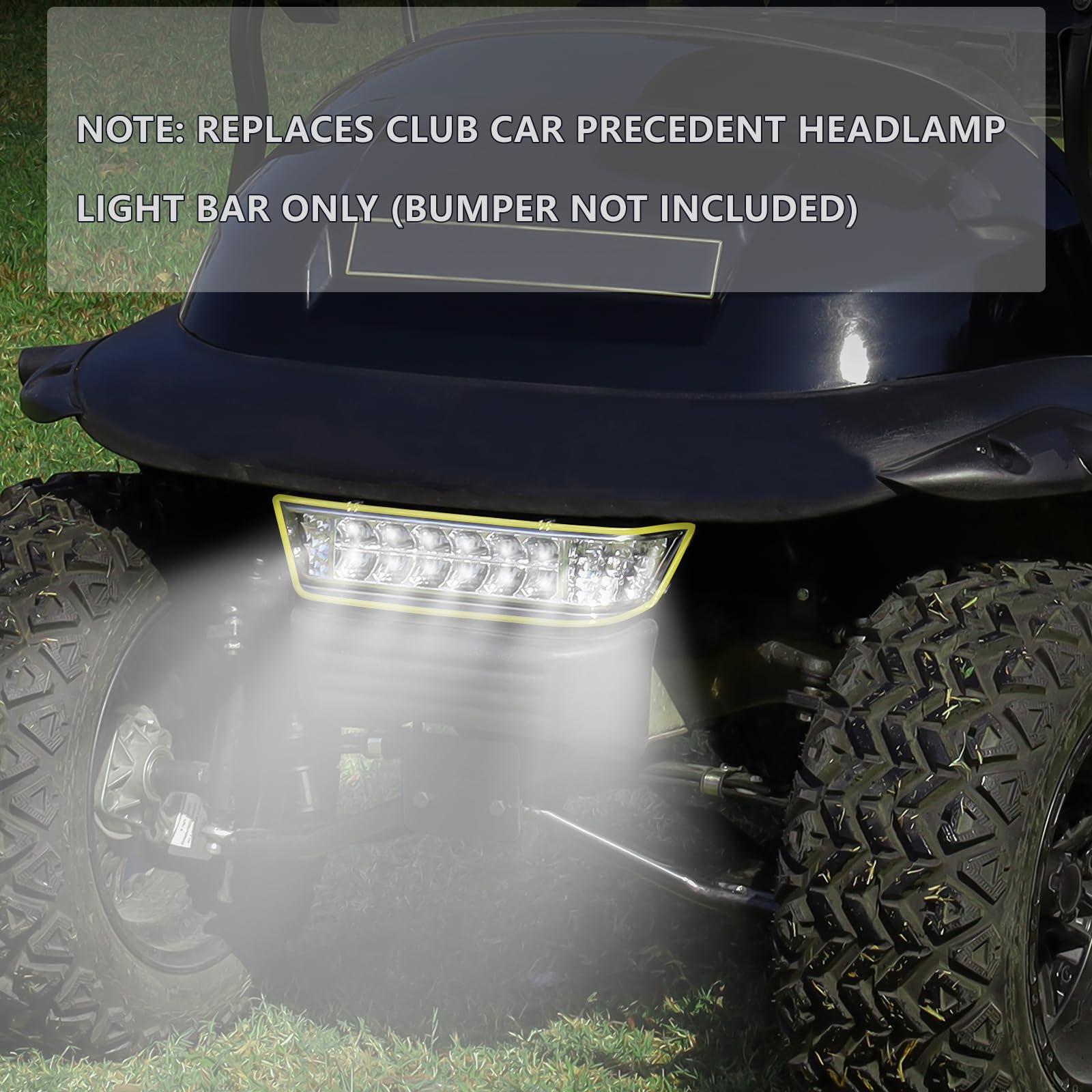 Drive-up Drive-up Club Car LED Headlight Bar for Club Car Precedent 2004-Up with Front Head Light Electric and Gas Golf Carts, 12V Golf Cart Front Replace Head Light Bar Replaces OEM 102524801, 1025248-01