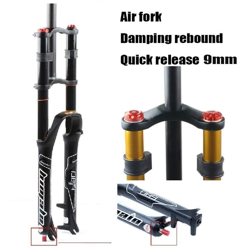 RUJIXU RUJIXU 26 27.5 29 Inch MTB Bike Suspension Fork Travel 135mm Downhill Fork Rebound Adjust Double Shoulder DH Air Straight 1-1/8 Ultralight Bicycle Shock Absorber Delivery from USA