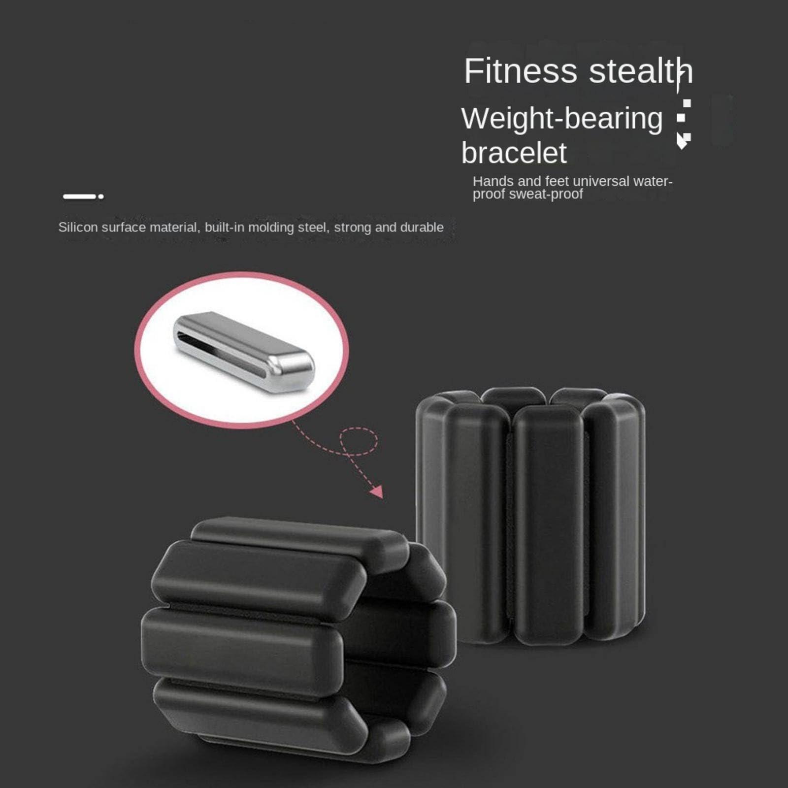 KOLAAZRE KOLAAZRE Silicone weight-bearing bracelet factory customized sports weighted bracelet running leg ring yoga fitness bracelet, 1KG, pink