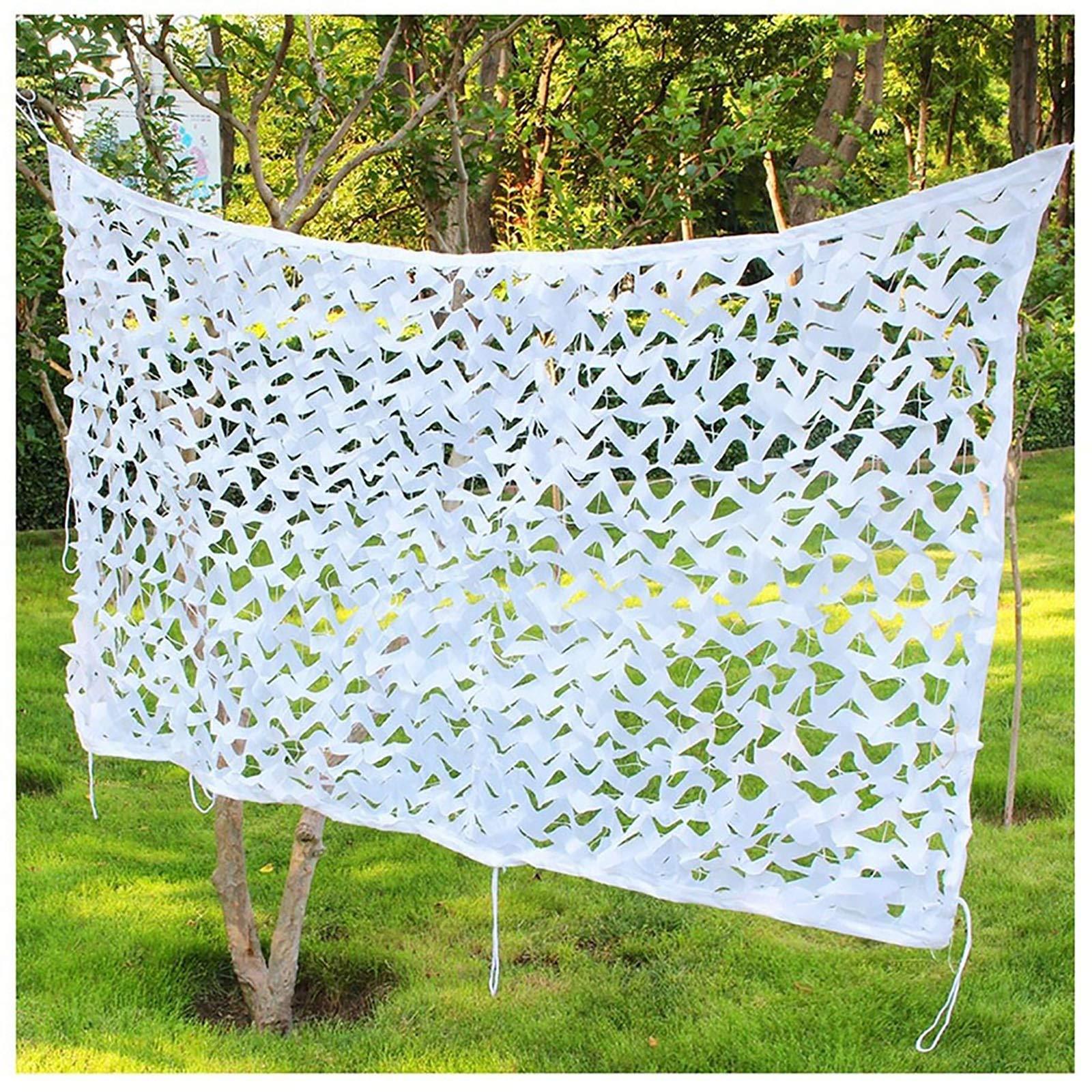 bandezid bandezid Camo Netting, White Camouflage Net,Bulk Roll Camouflage Netting,Army Military Hunting Forest Camo Net for Sunshade Camping Shooting Hunting Various Sizes-White Camouflage net 4x20m(13x66ft)