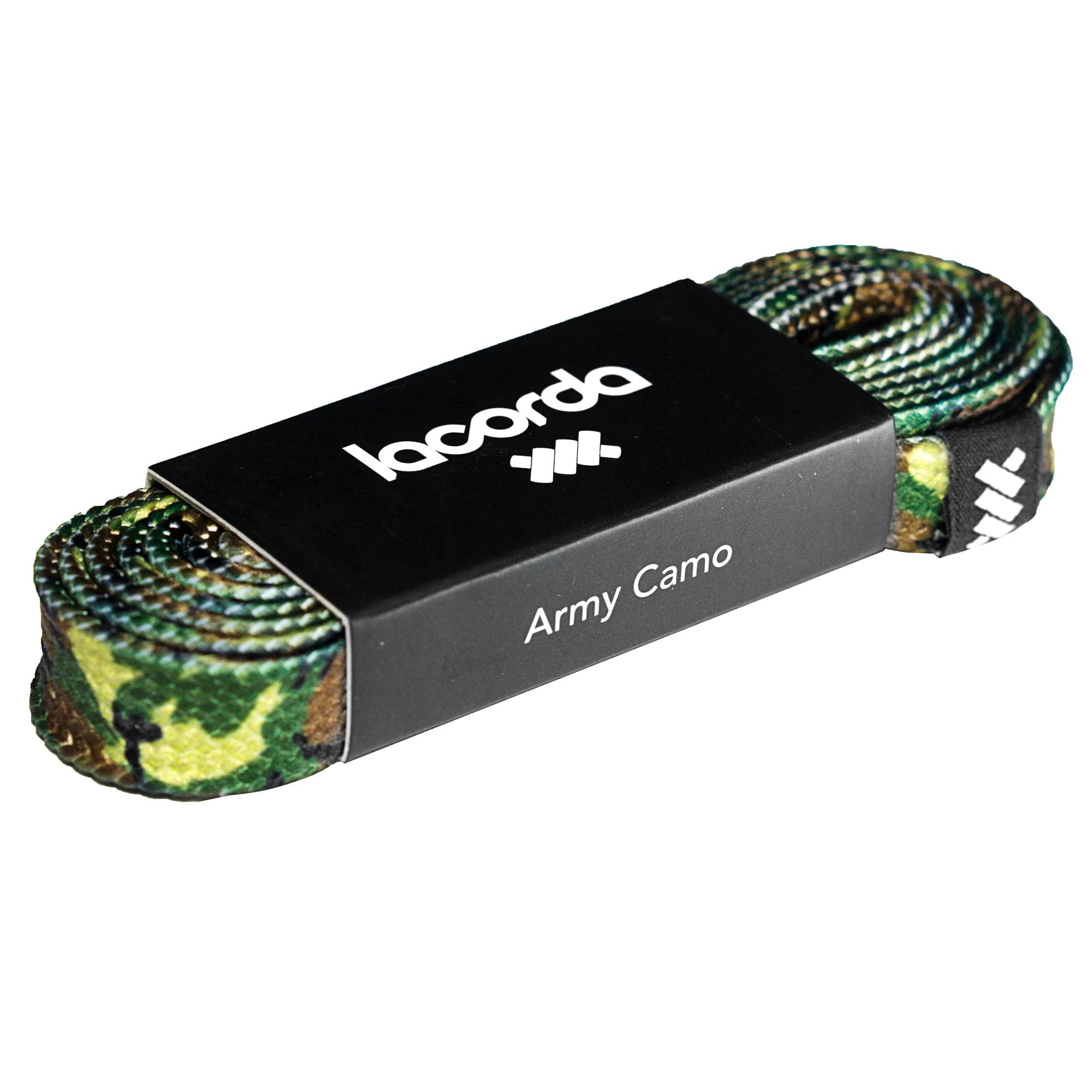 Lacorda Threads Lacorda Threads Shoelace Belt - 100% polyester, Premium Quality, extra long, durable, comfortable, for all ages (Army Camo, Small 52" (132CM))