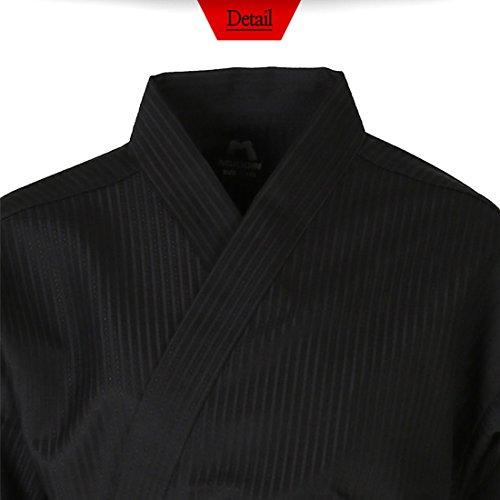 Mudoin Mudoin Taekwondo Black Color Open Uniform TKD Martial Arts Akido Hapkido WTF (150(140-150cm)(4.59-4.92ft))