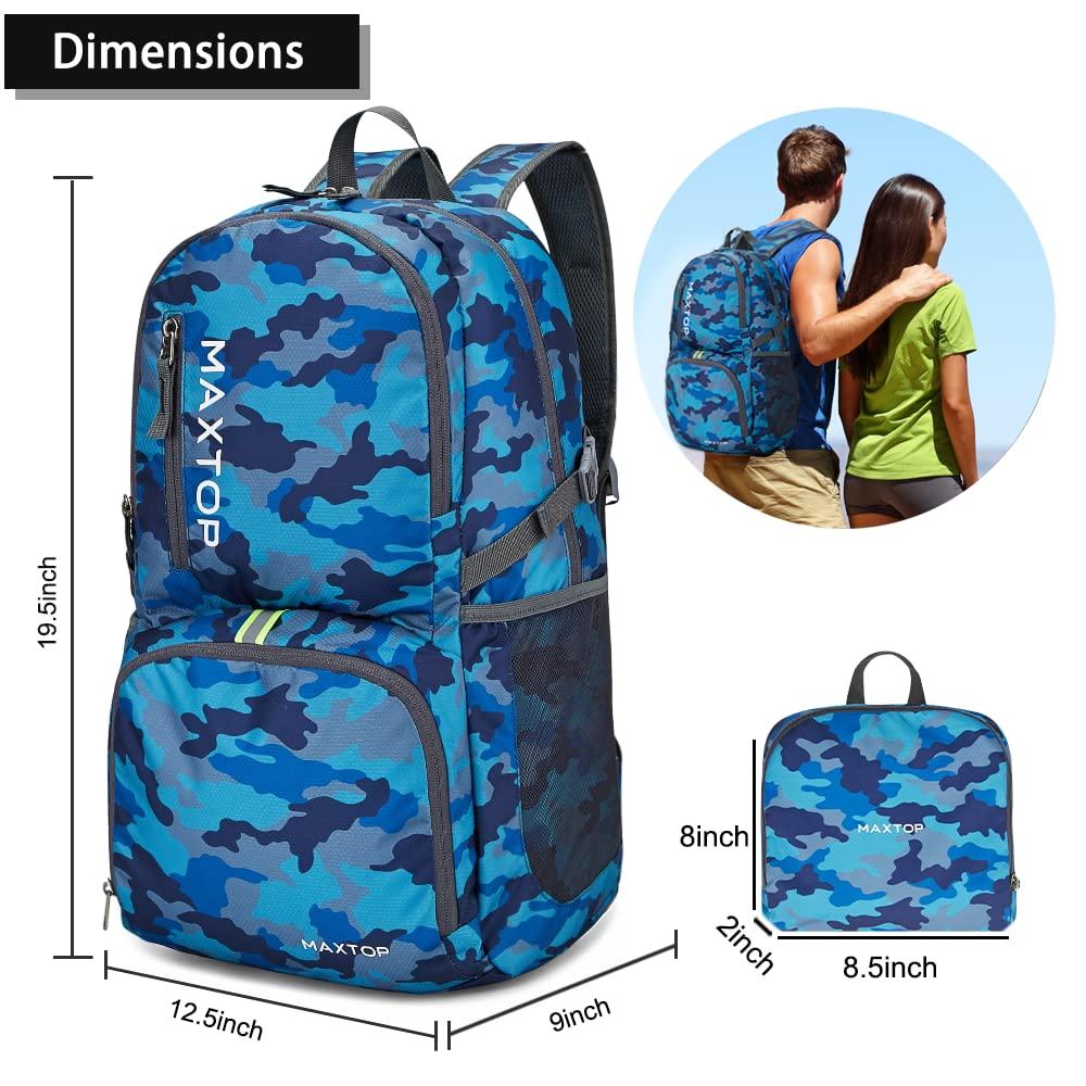 MAXTOP MAXTOP 40/50L Lightweight Packable Backpack for Hiking Traveling Camping Water Resistant Foldable Outdoor Travel Daypack