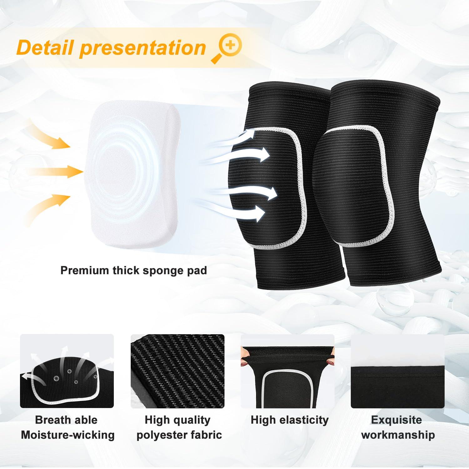 YICYC YICYC Volleyball Knee Pads for Dancers, Soft Breathable Knee Pads for Men Women Kids Knees Protective, Knee Brace for Volleyball Football Dance Yoga Tennis Running Cycling Workout Climbing