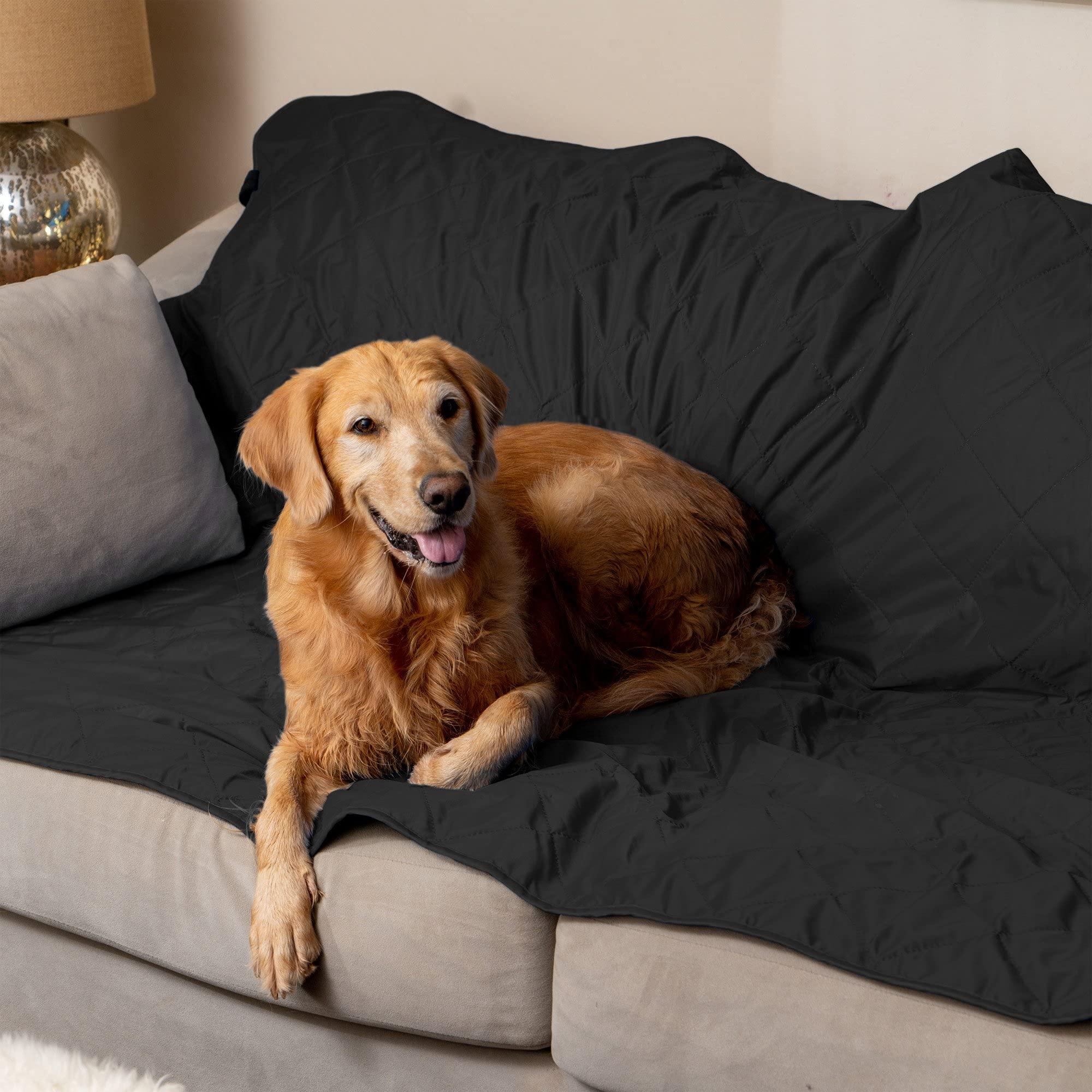 BRAWNTIDE BRAWNTIDE Large Outdoor Waterproof Blanket - Extra Thick Fleece, Warm, Windproof, Sandproof, Ideal for Camping, Picnics, Stadiums, Travel, Hiking, Pets, Dogs, Concerts, Car, SUV, Truck (Black)